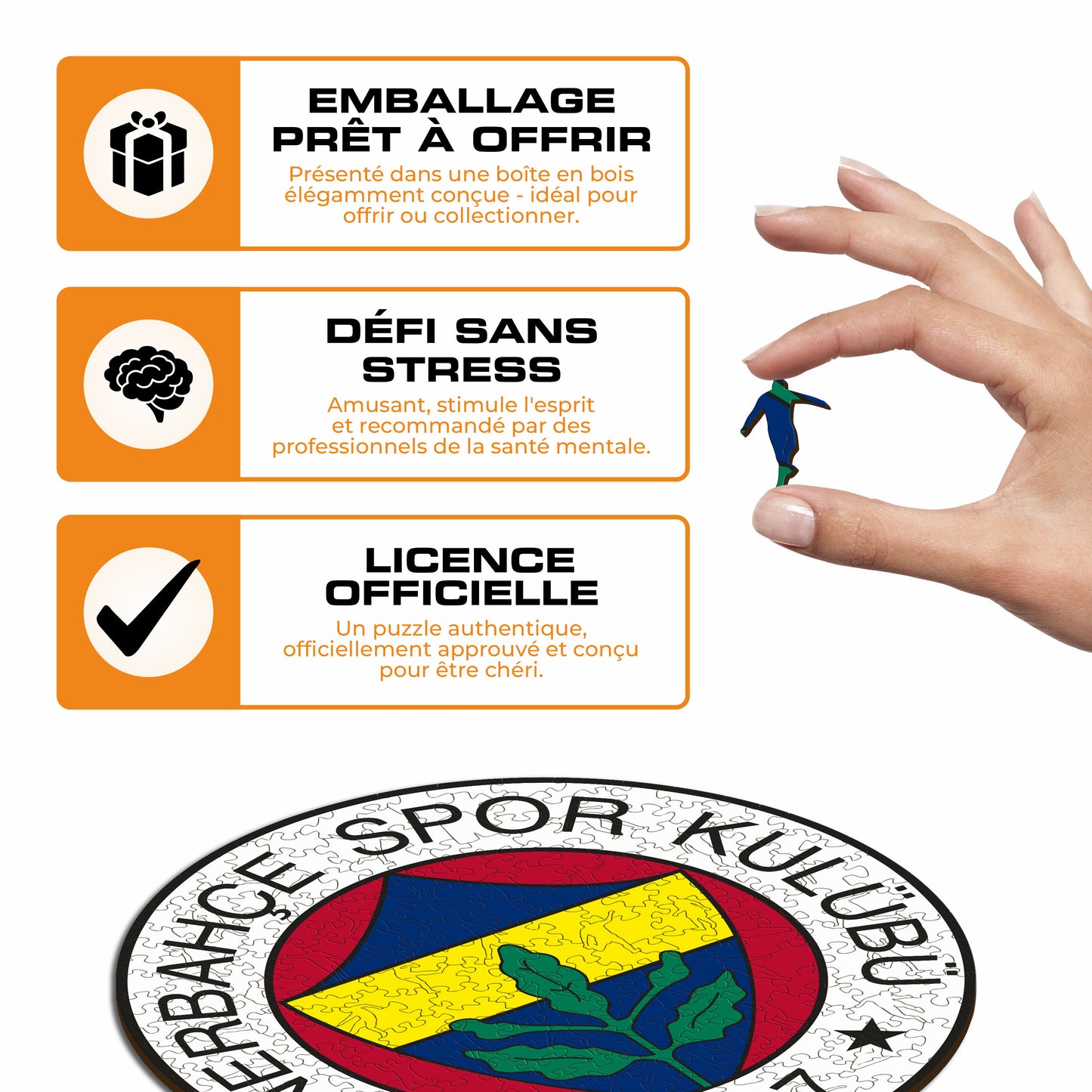 Logo Fenerbahçe S.K.® - Puzzle en Bois