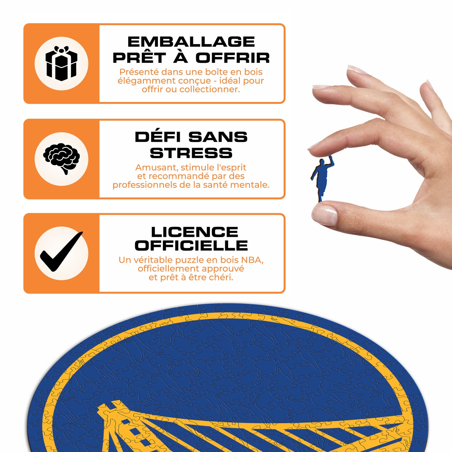 Golden State Warriors™ - Puzzle en Bois