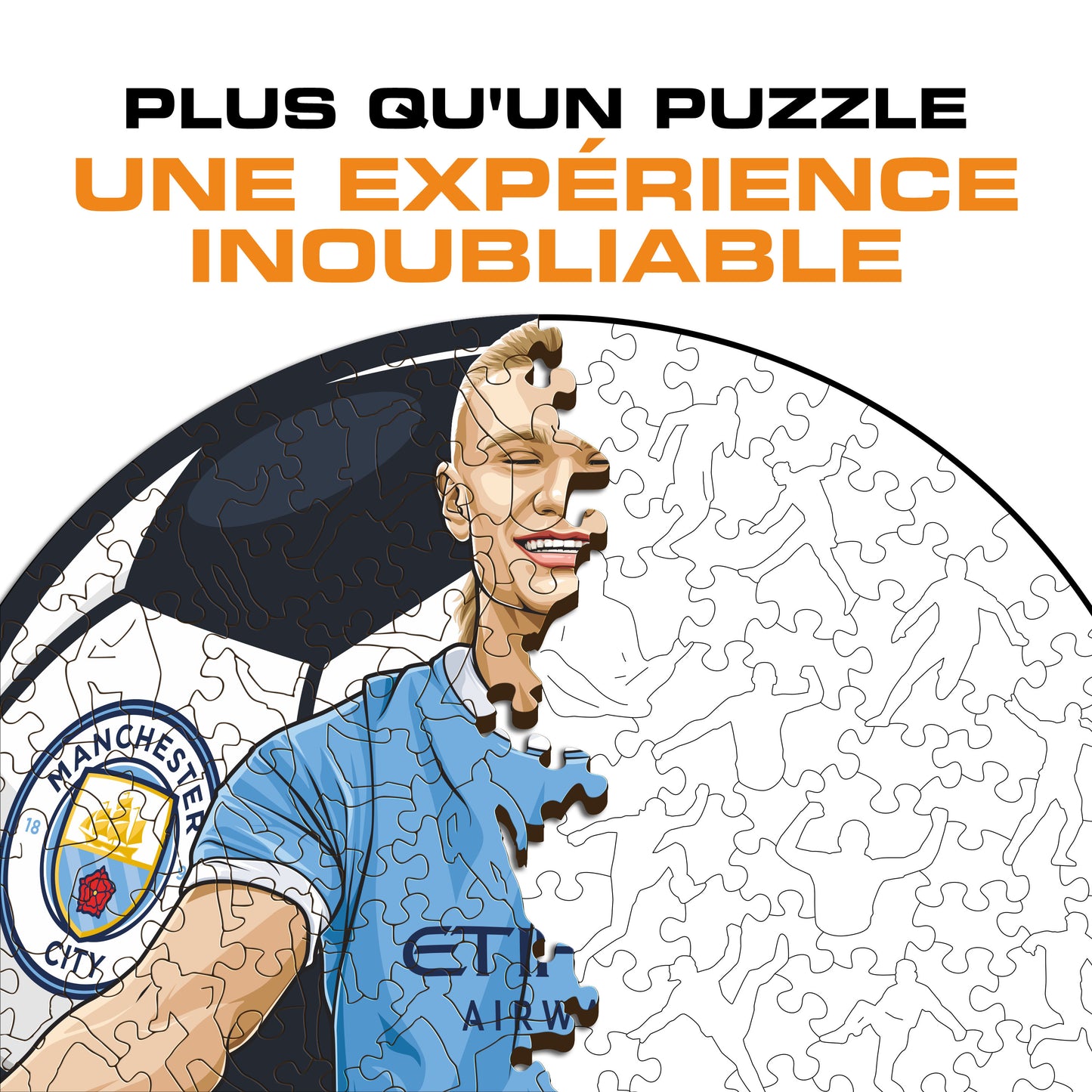 Erling Haaland - Puzzle en Bois