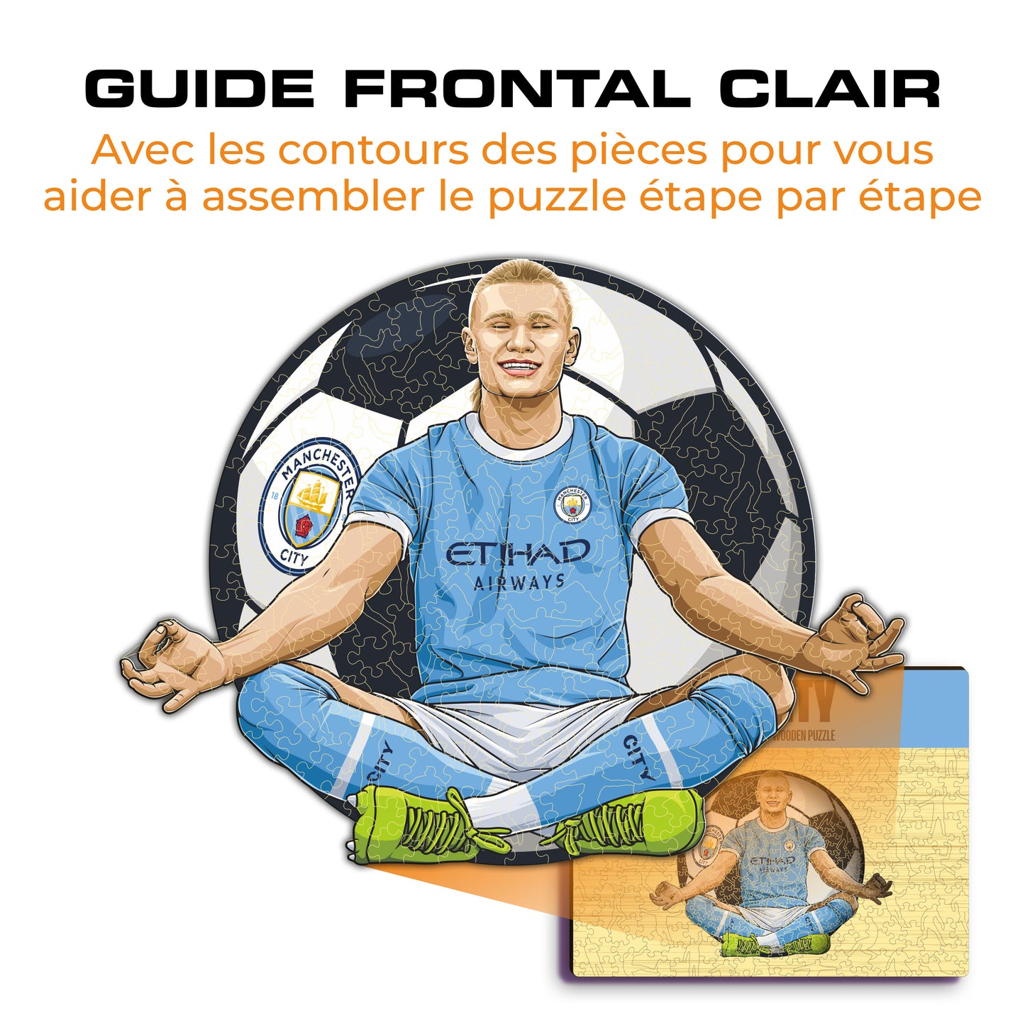 Erling Haaland - Puzzle en Bois