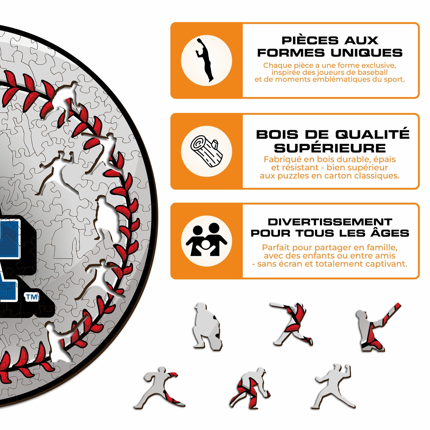 Los Angeles Dodgers™ - Puzzle en Bois
