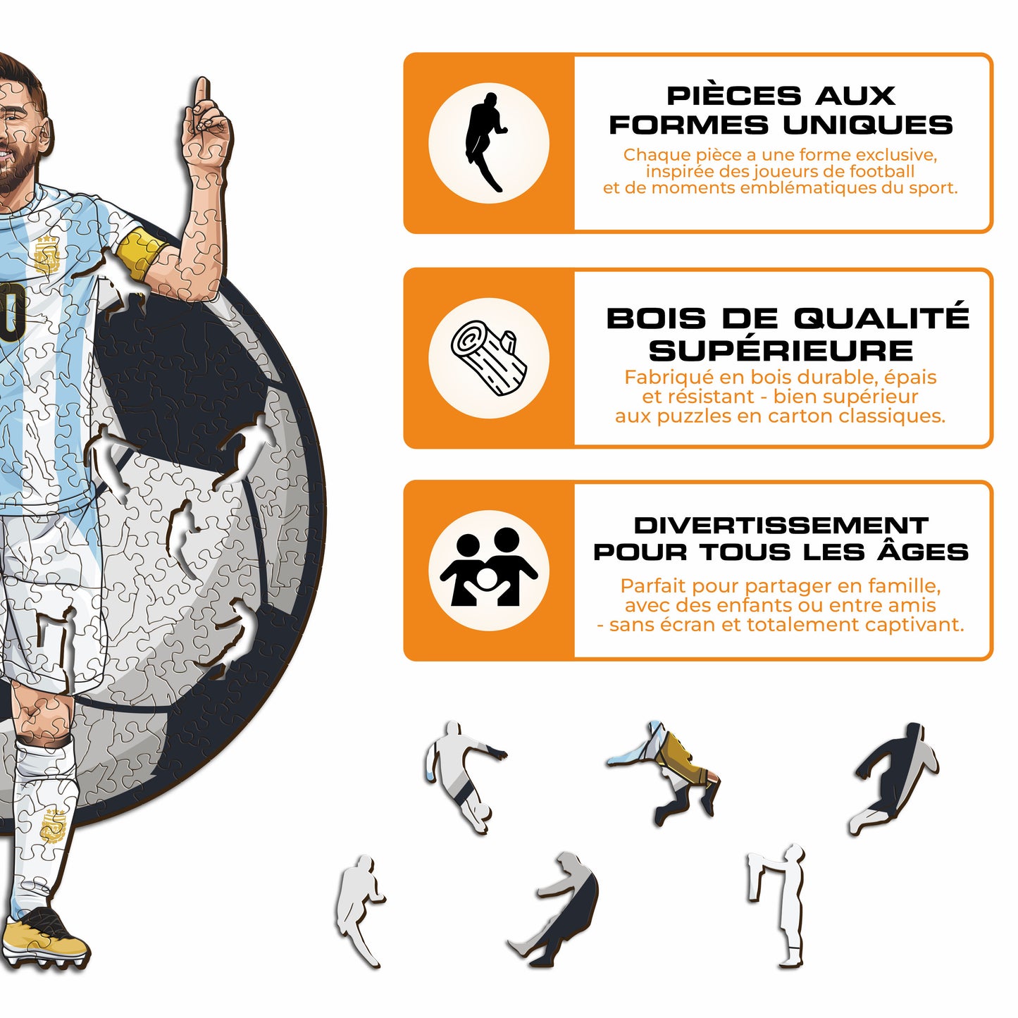 Lionel Messi - Puzzle en Bois