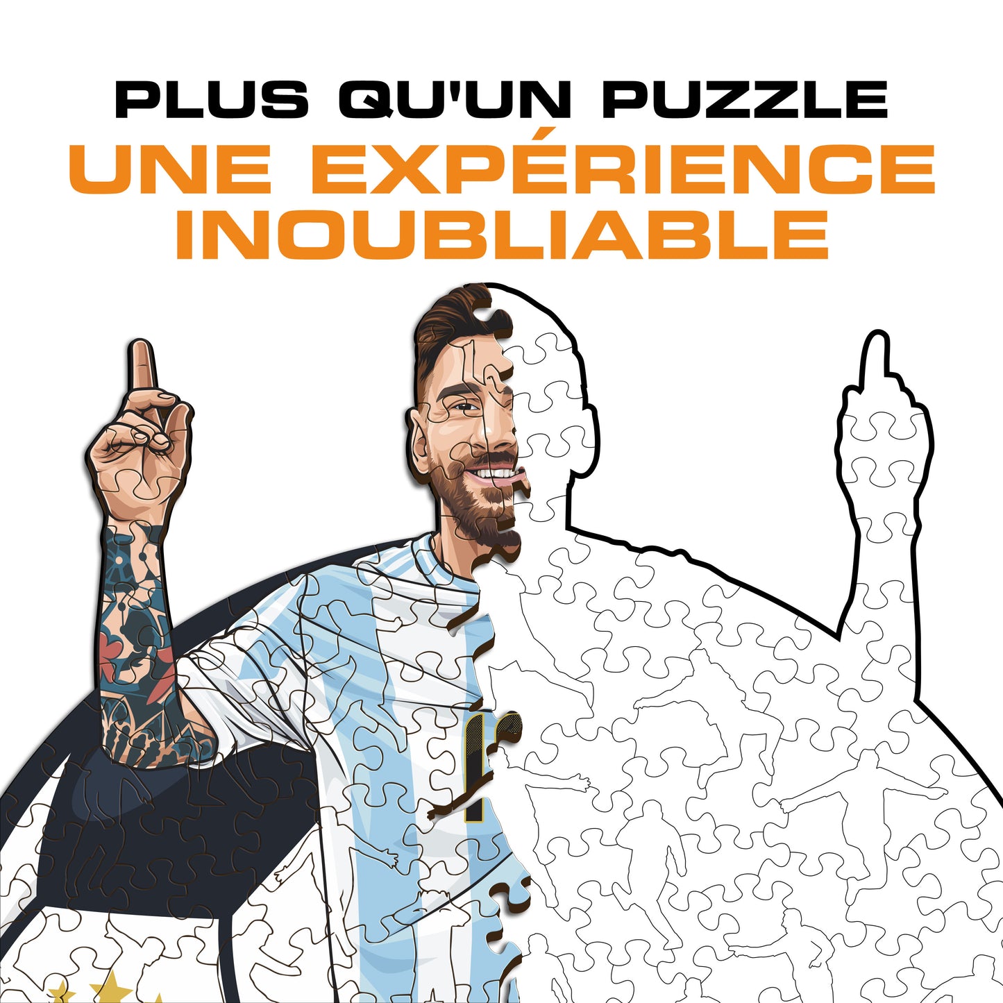 Lionel Messi - Puzzle en Bois