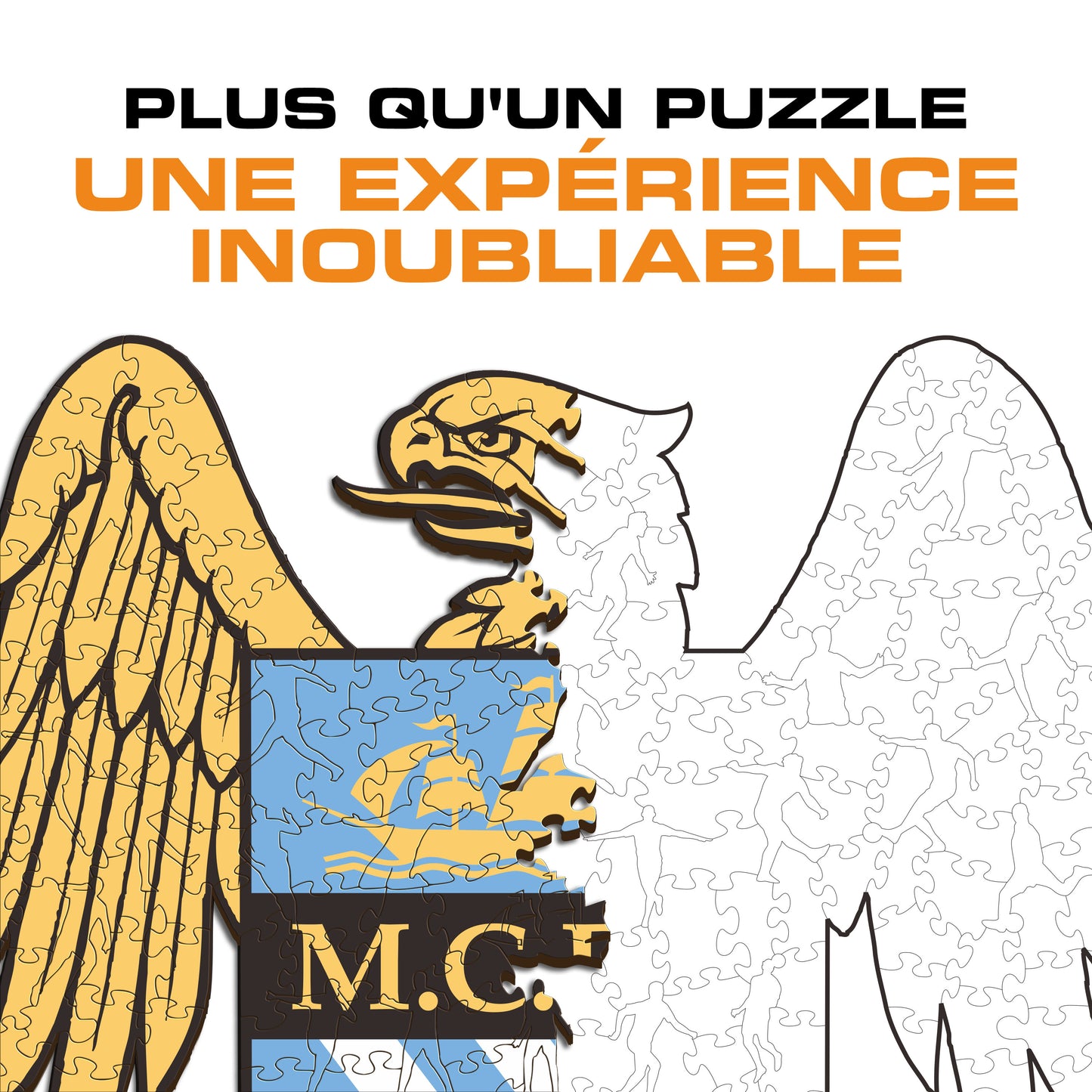 Retro Logo Manchester City FC® - Puzzle en Bois