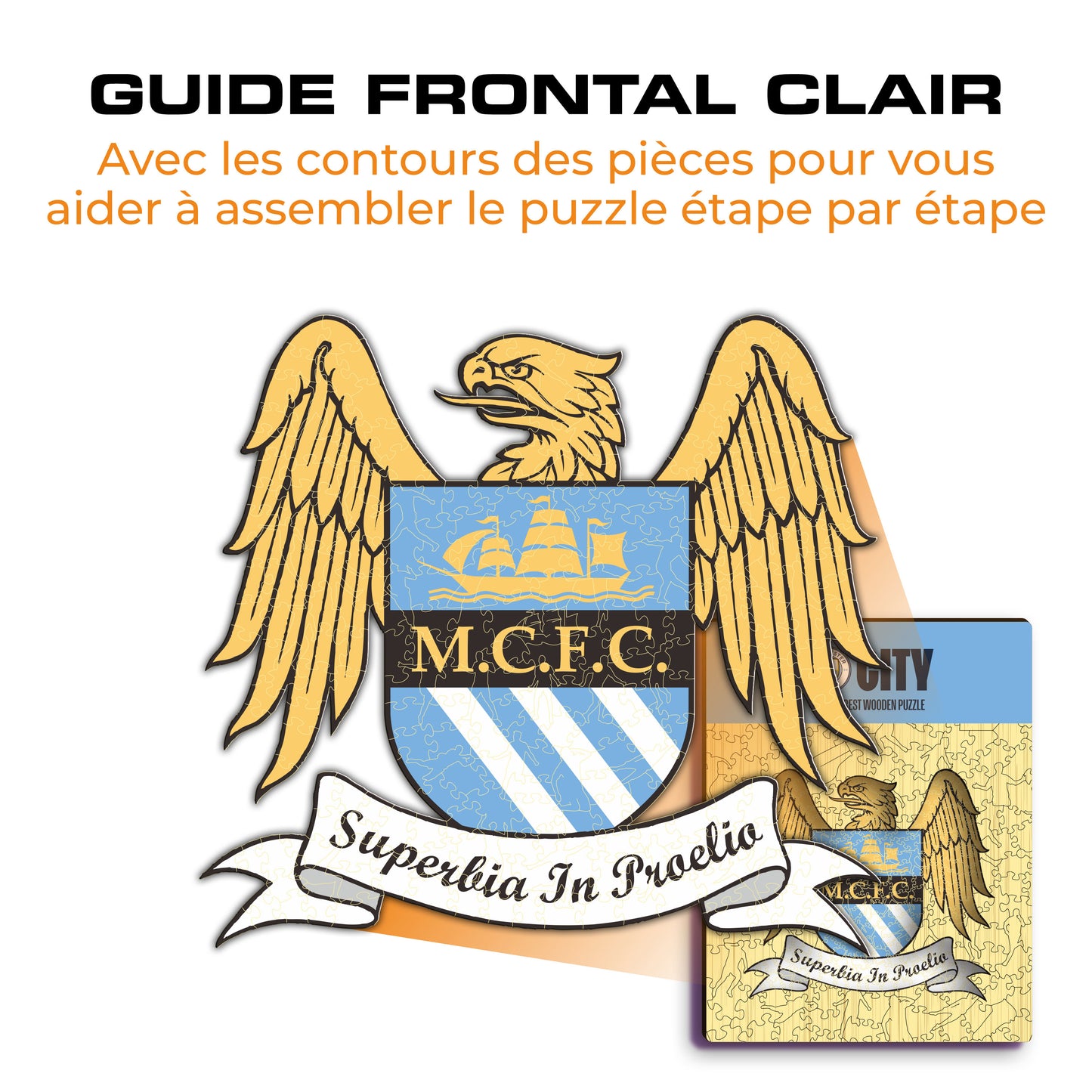 Retro Logo Manchester City FC® - Puzzle en Bois