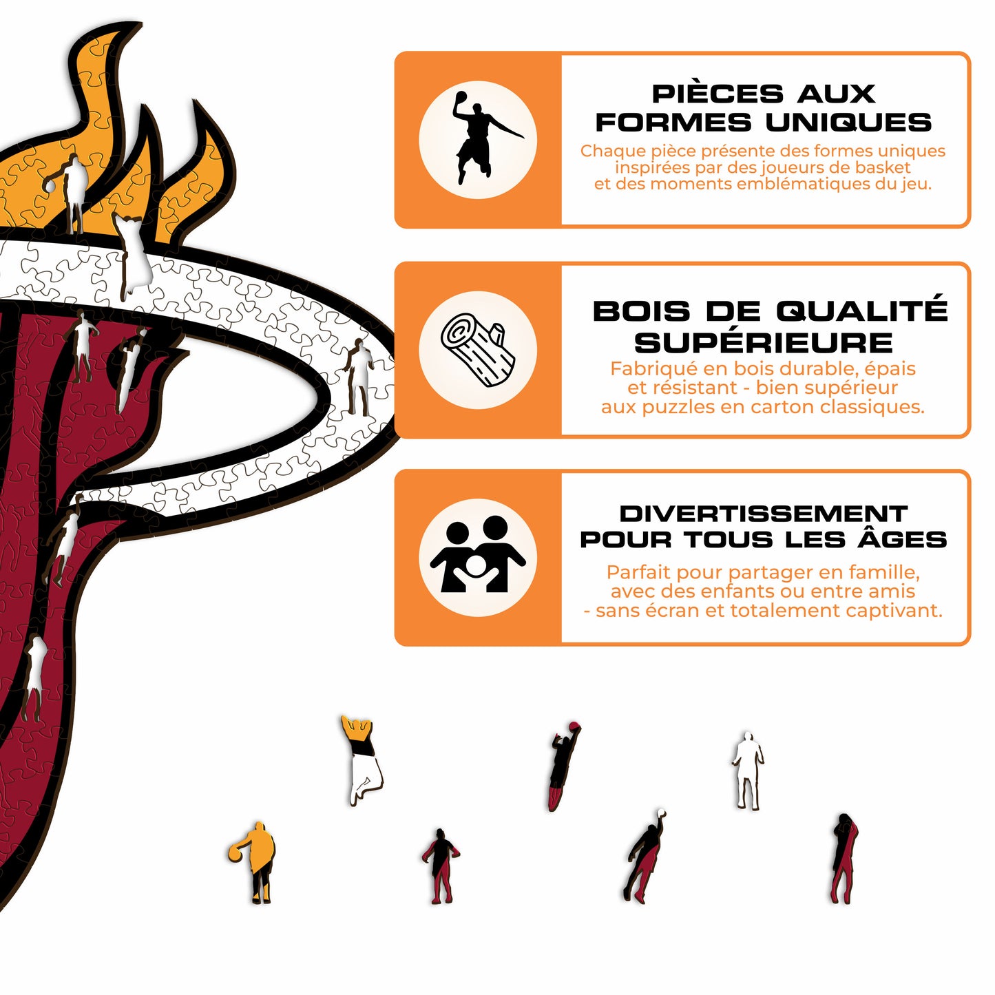 Miami Heat™ - Puzzle en Bois