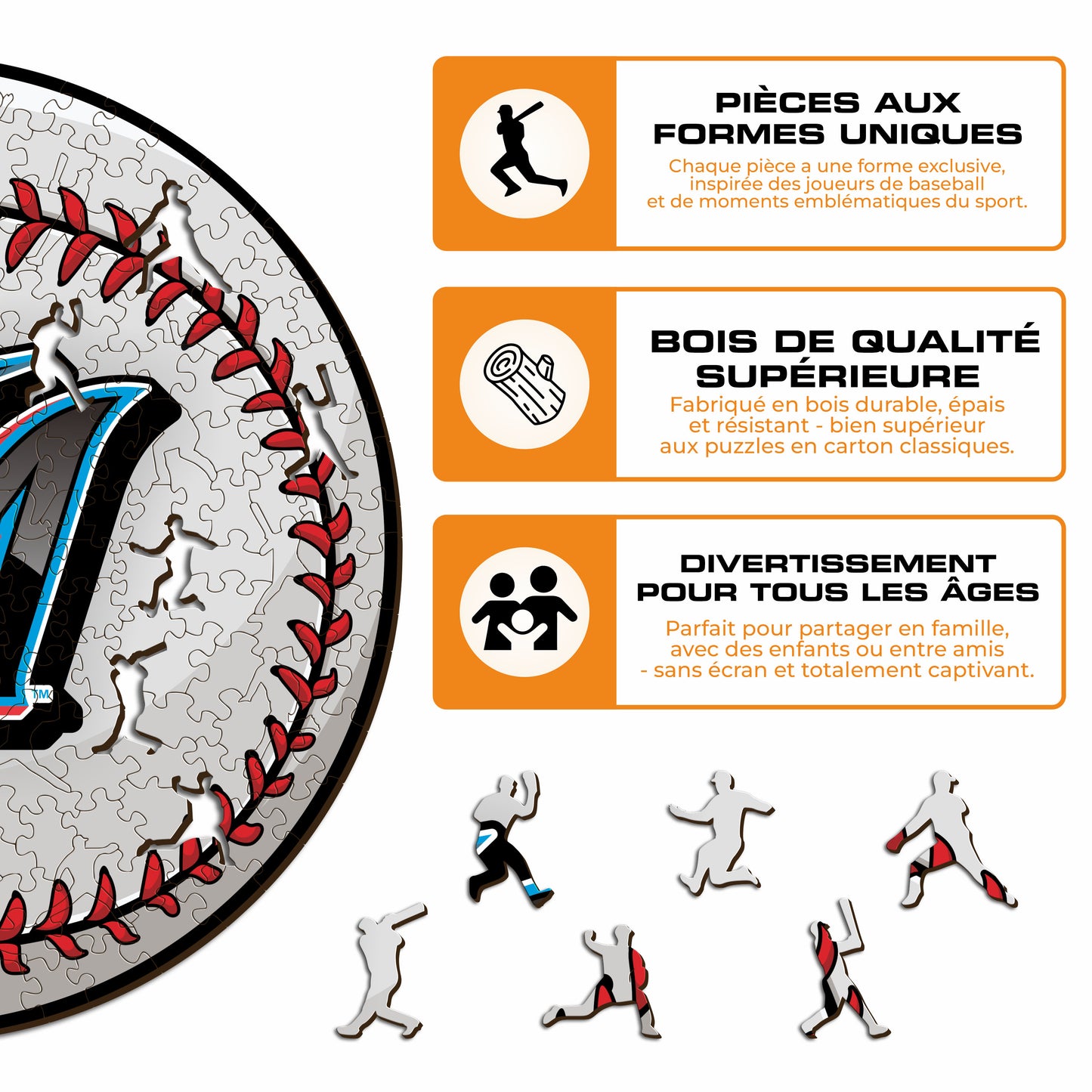 Miami Marlins™ - Puzzle en Bois