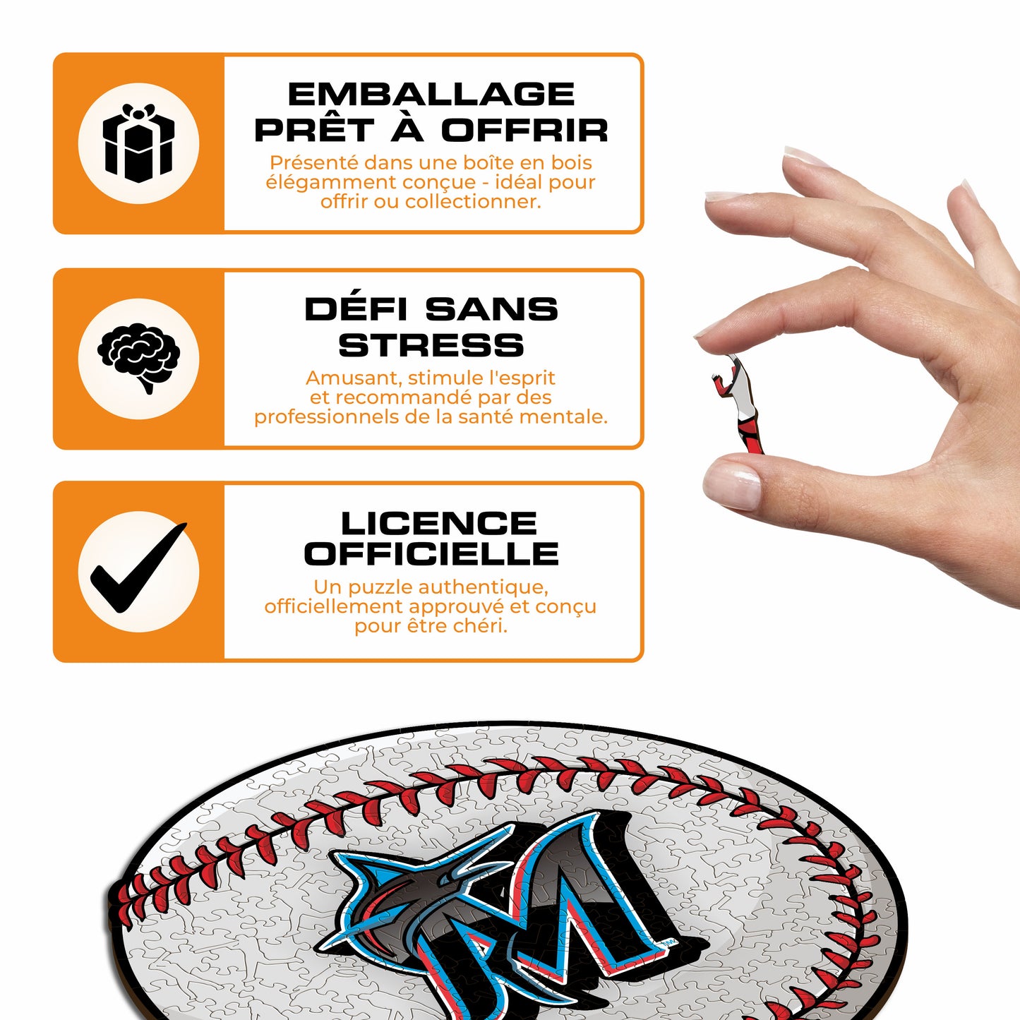 Miami Marlins™ - Puzzle en Bois