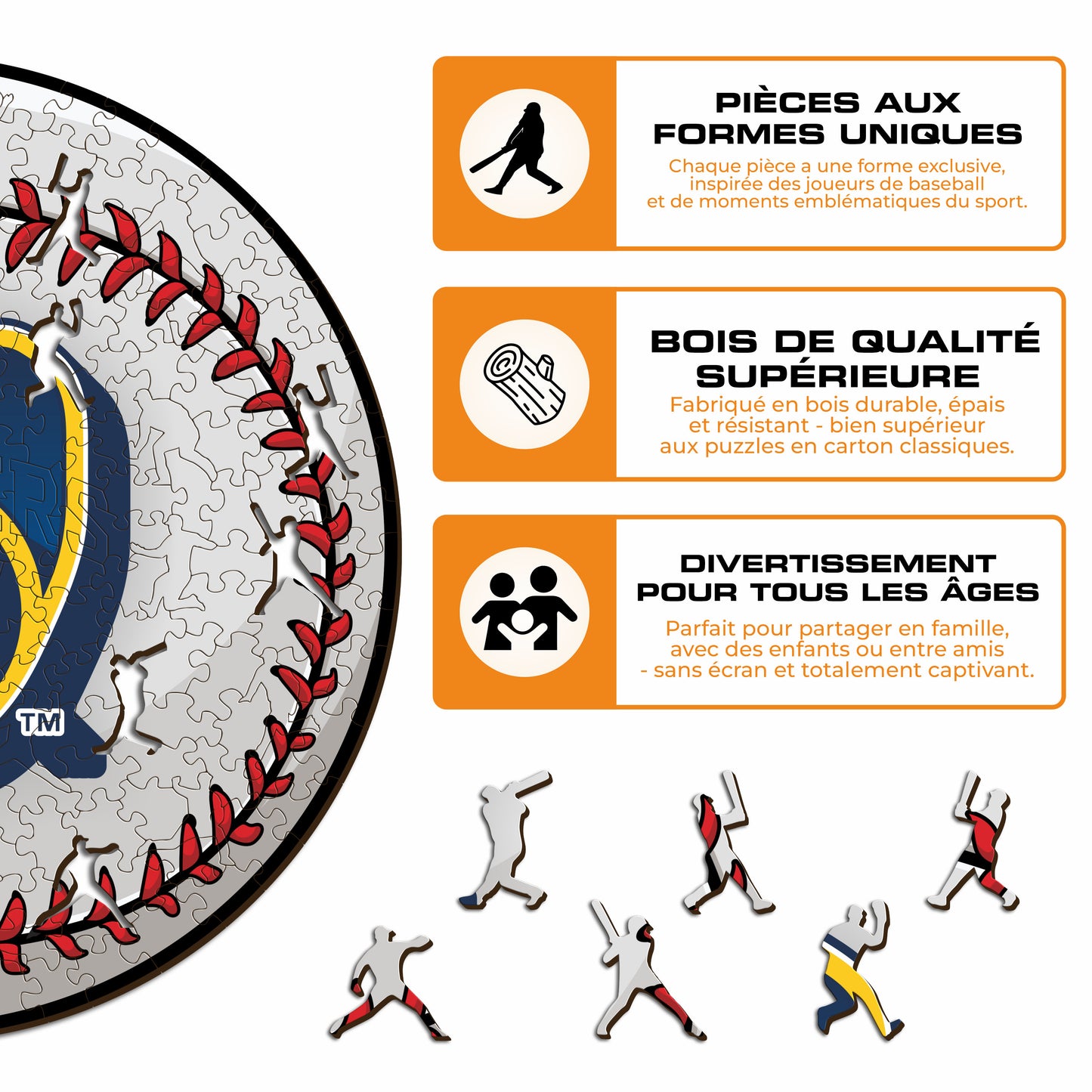 Milwaukee Brewers™ - Puzzle en Bois