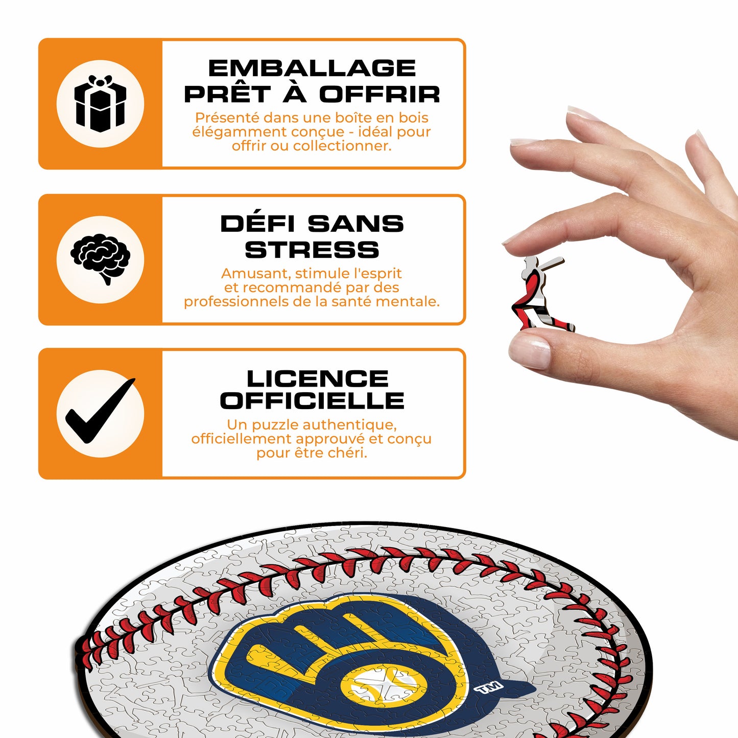 Milwaukee Brewers™ - Puzzle en Bois