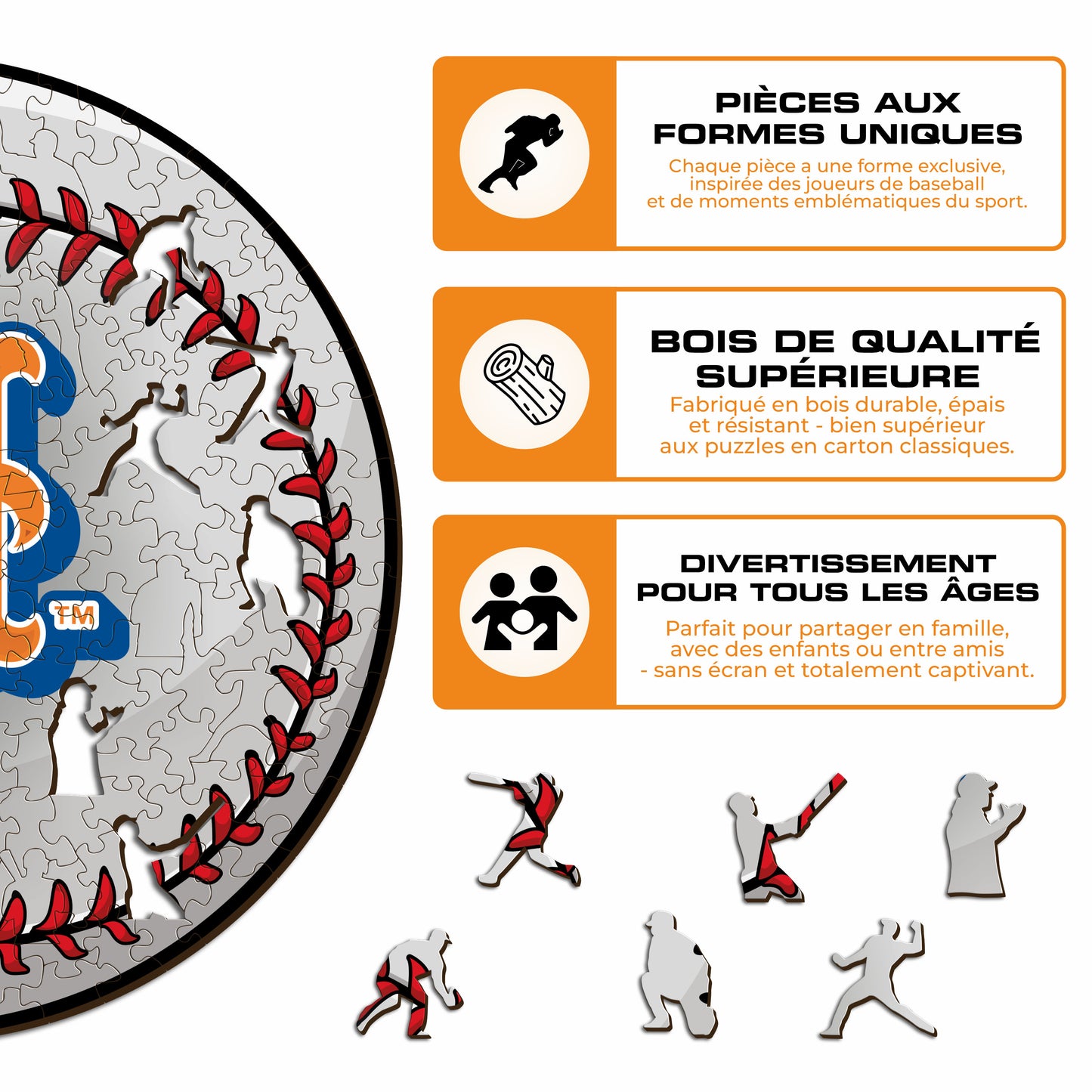New York Mets™ - Puzzle en Bois