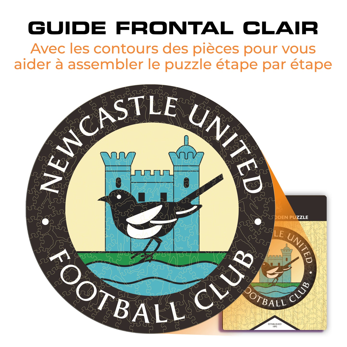 Retro Logo Newcastle United FC® - Puzzle en Bois