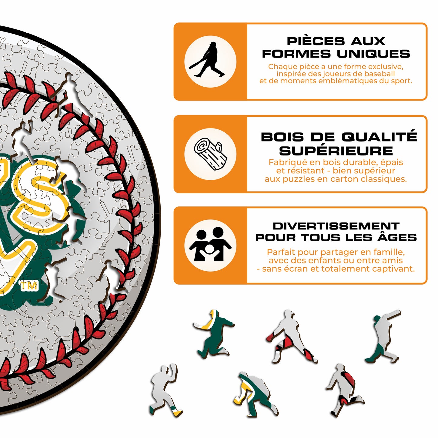 Oakland Athletics™ - Puzzle en Bois
