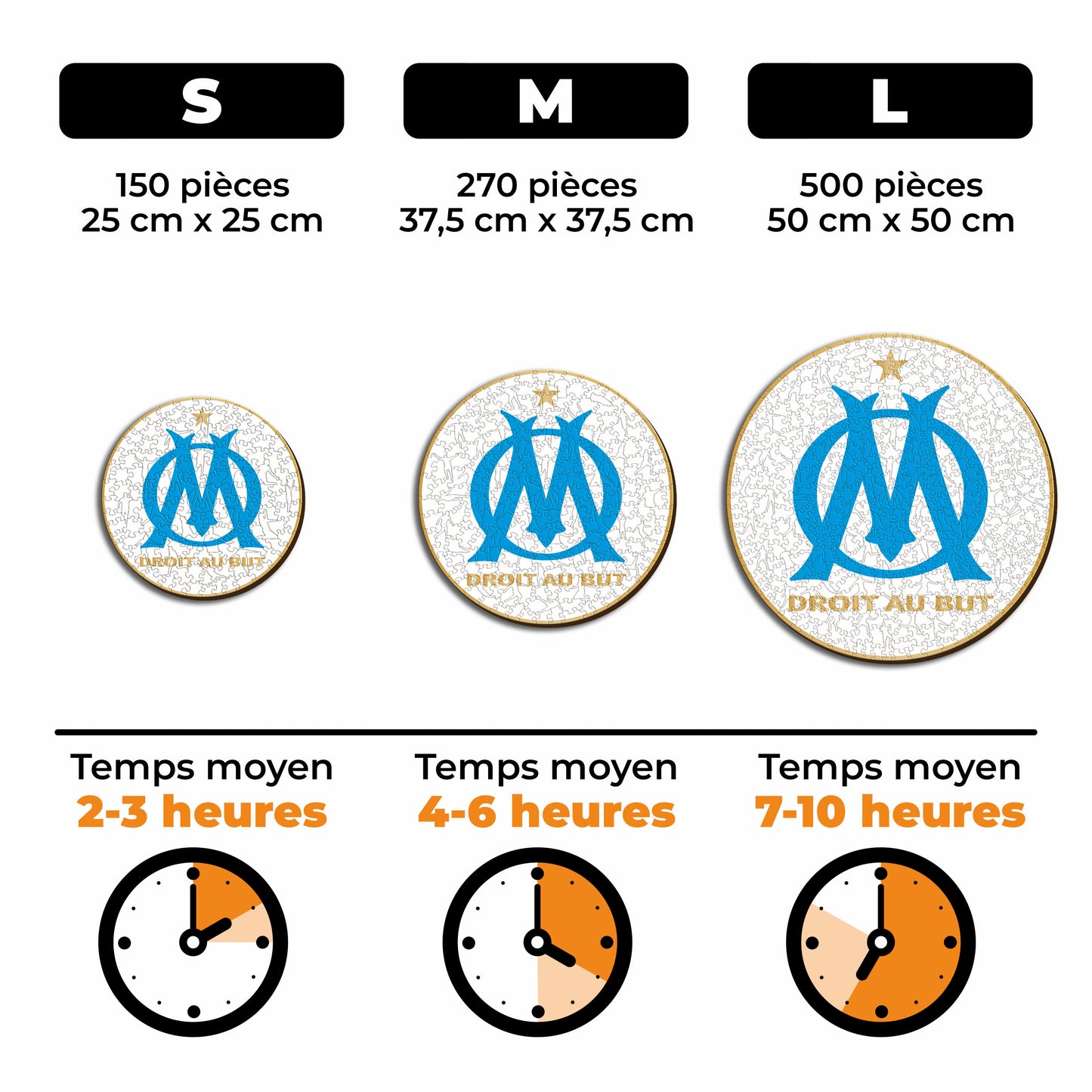 Logo Olympique de Marseille® - Puzzle en Bois