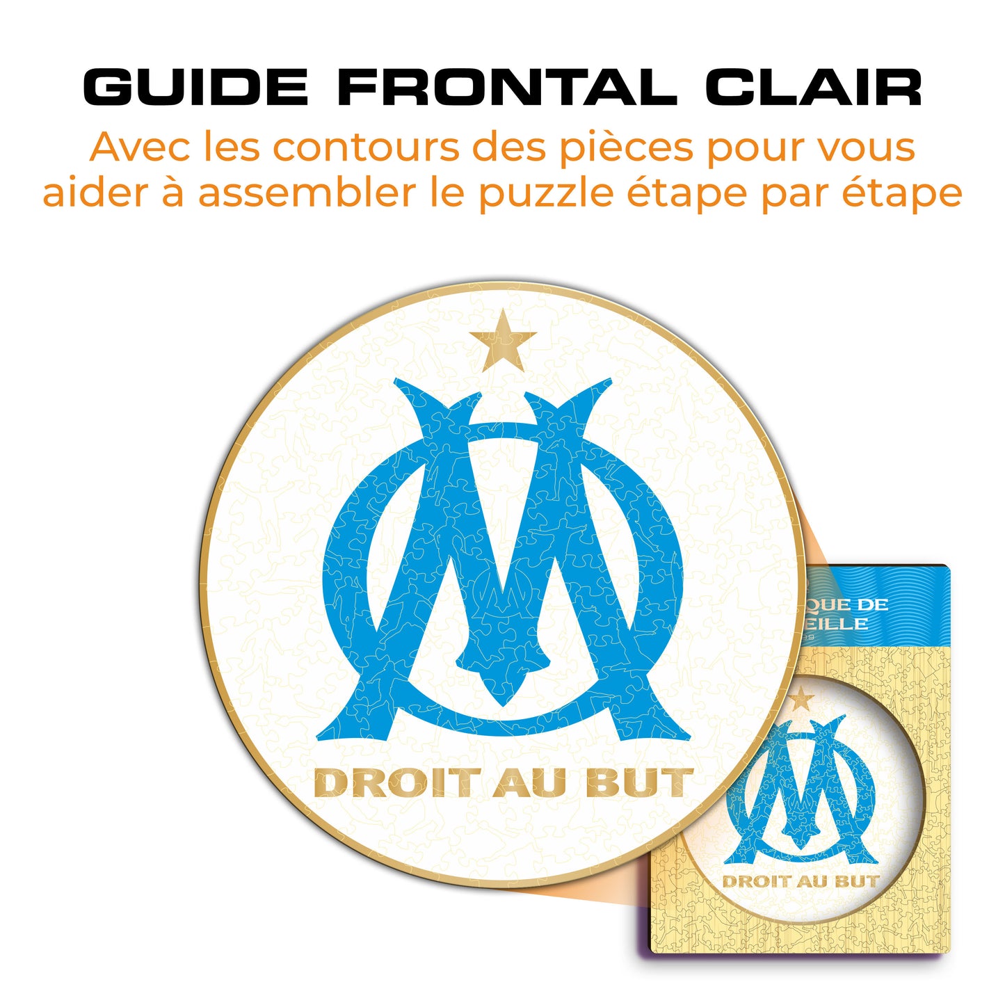 Logo Olympique de Marseille® - Puzzle en Bois