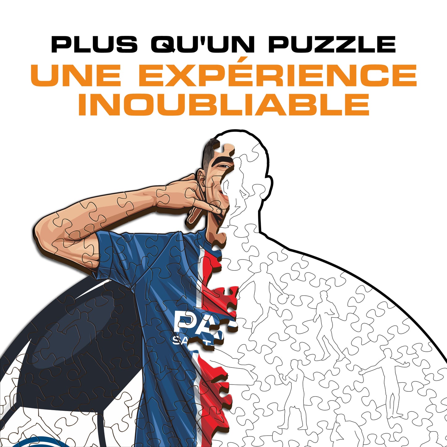 Achraf Hakimi - Puzzle en Bois