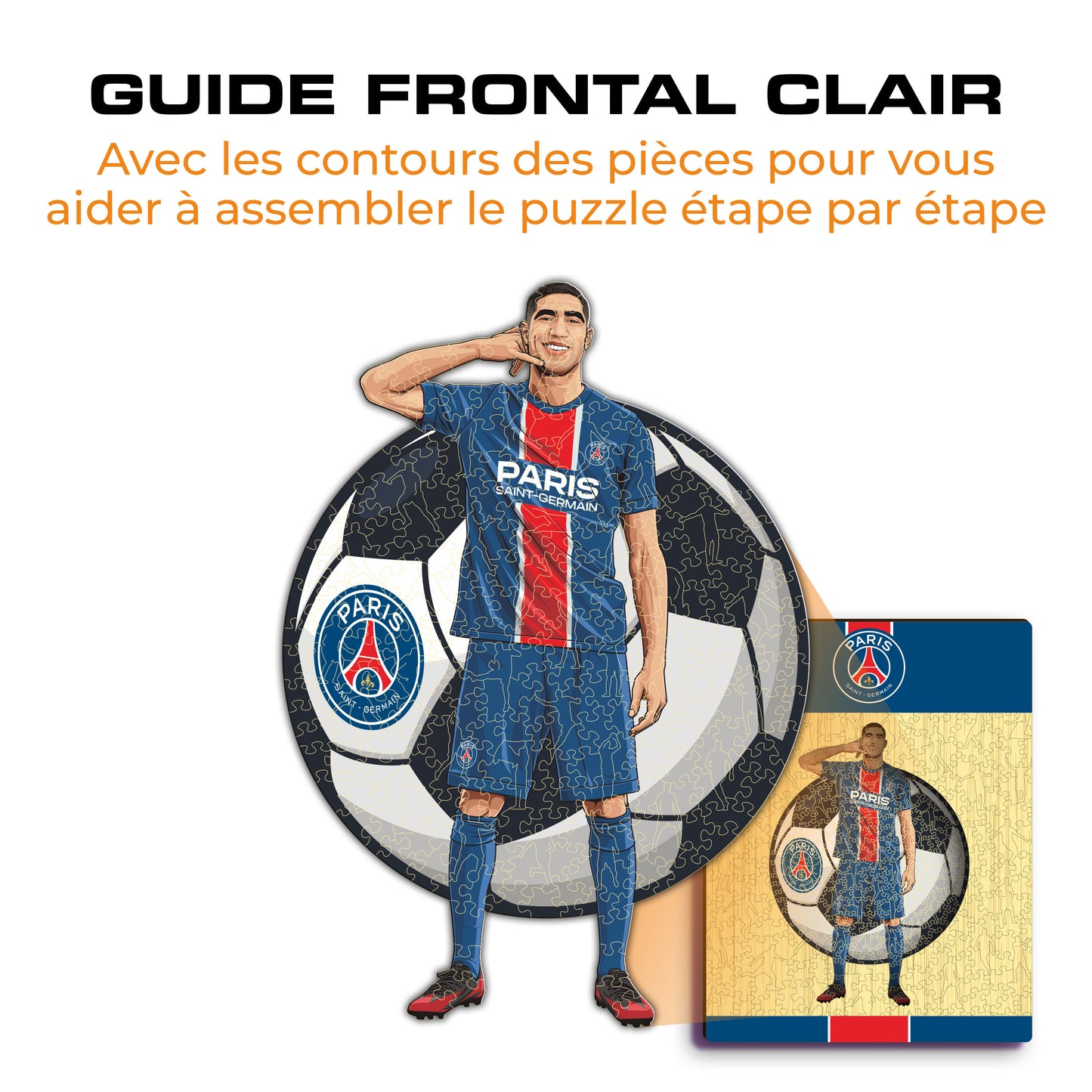 Achraf Hakimi - Puzzle en Bois