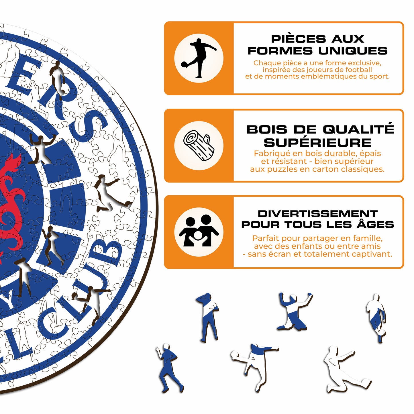 Logo Rangers FC® - Puzzle en Bois