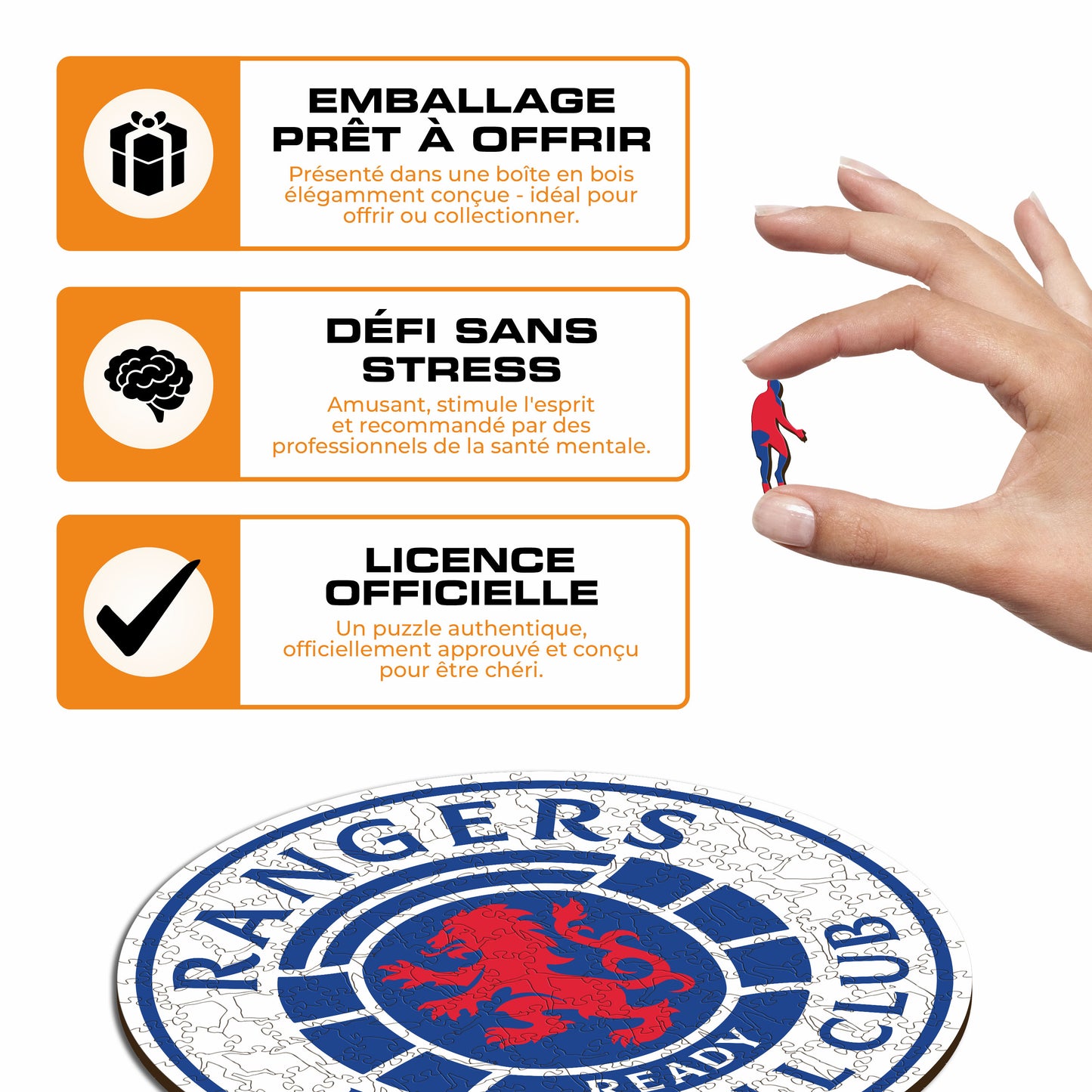 Logo Rangers FC® - Puzzle en Bois