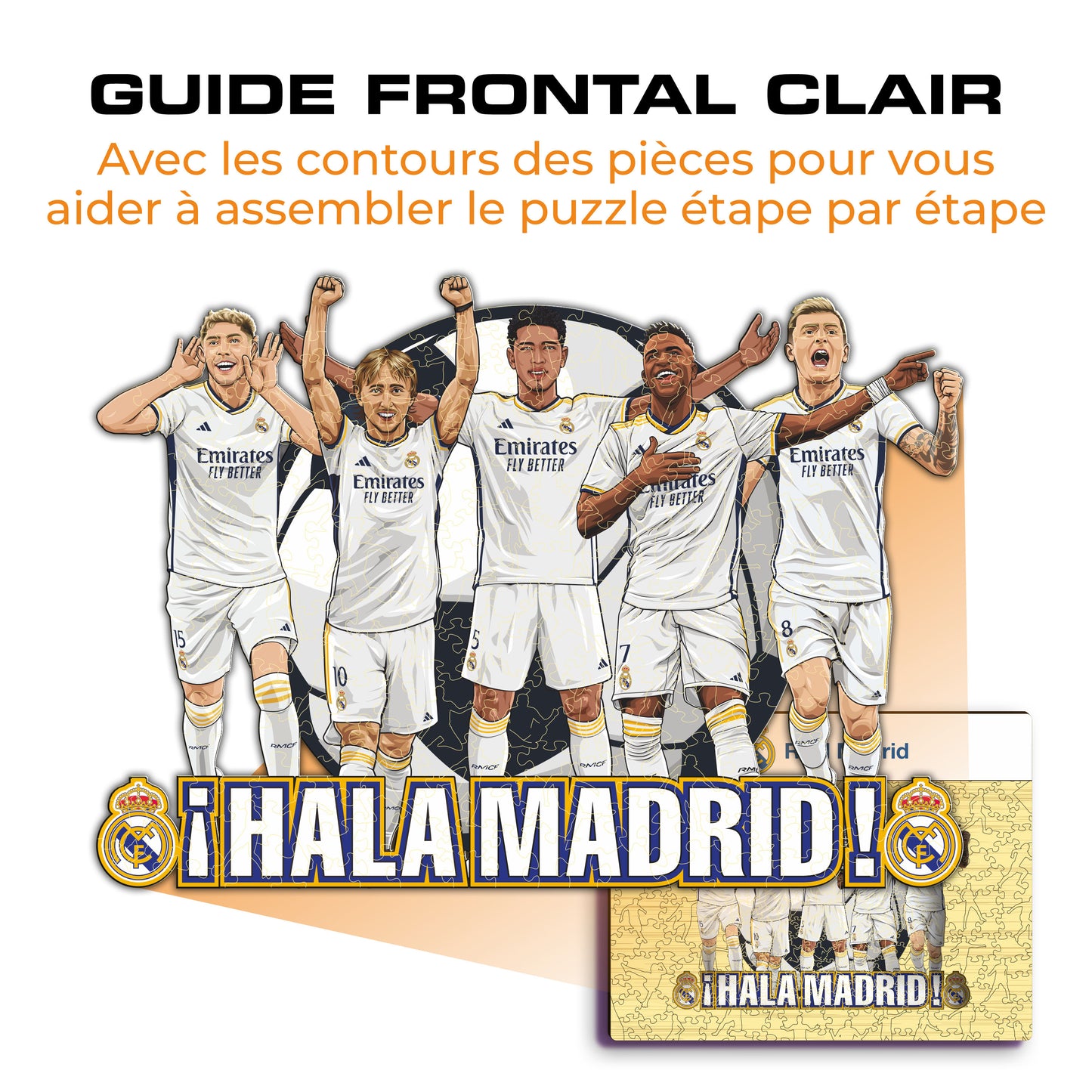 5 Jouers Real Madrid CF® - Puzzle en Bois