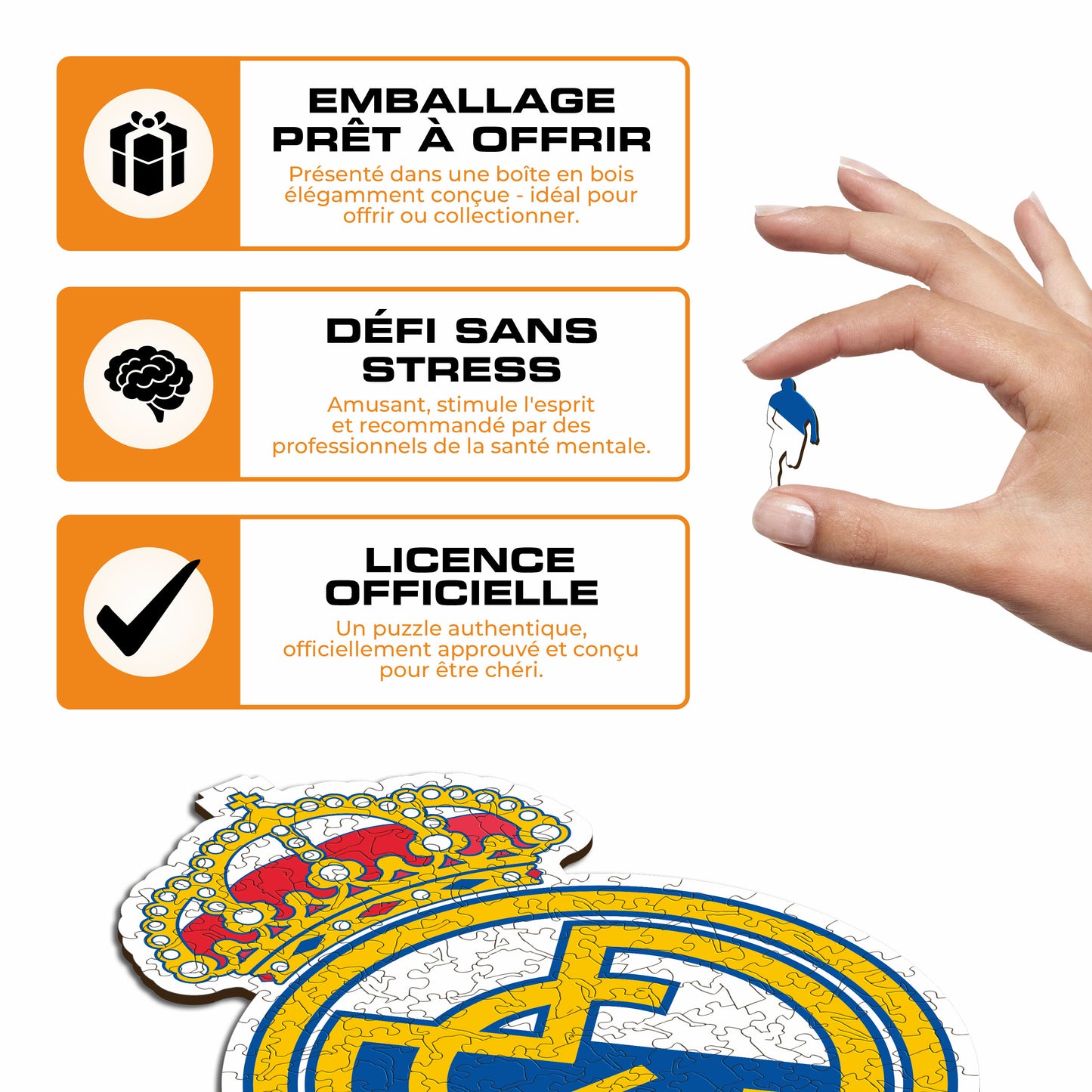 Logo Real Madrid CF® - Puzzle en Bois