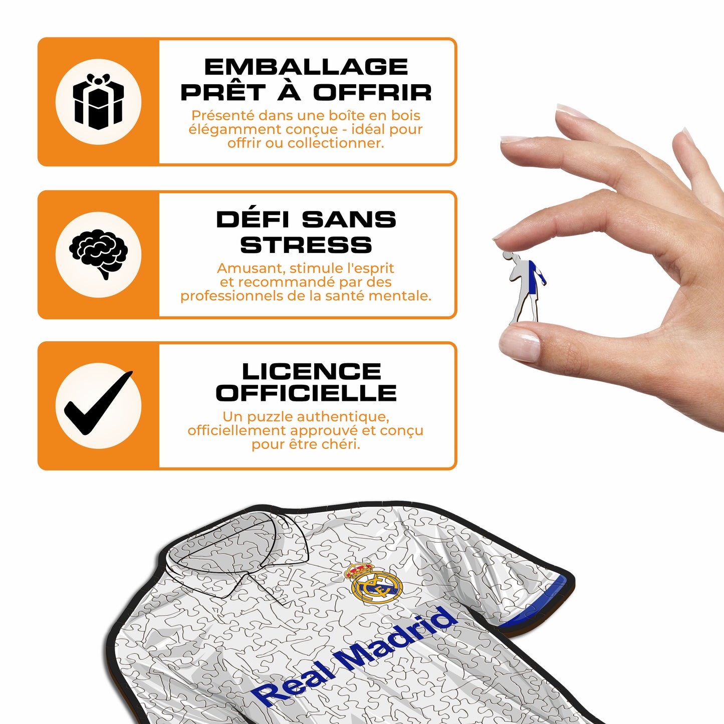 3 PACK Real Madrid CF® Logo + Équipe + Maillot