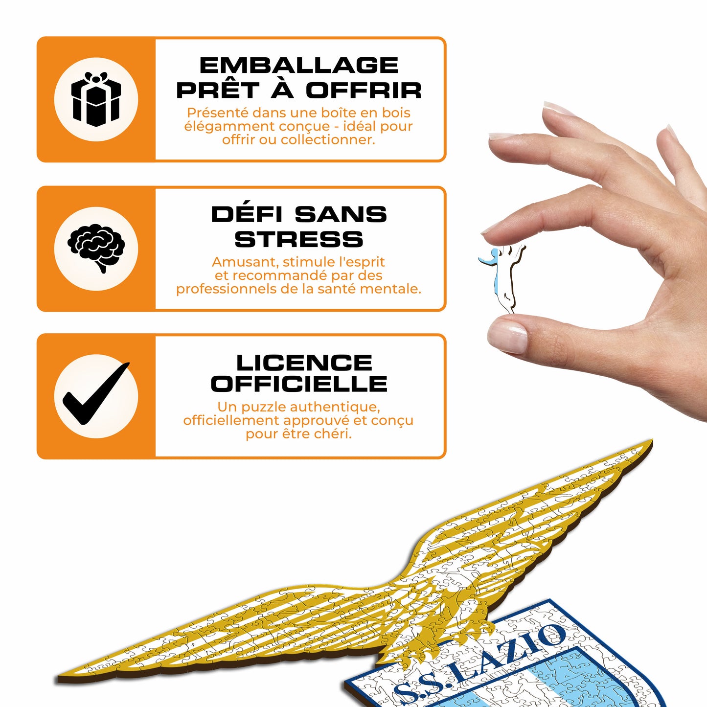Logo SS Lazio® - Puzzle en Bois