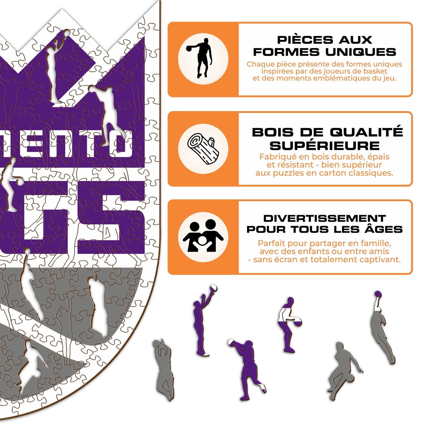 Sacramento Kings™ - Puzzle en Bois