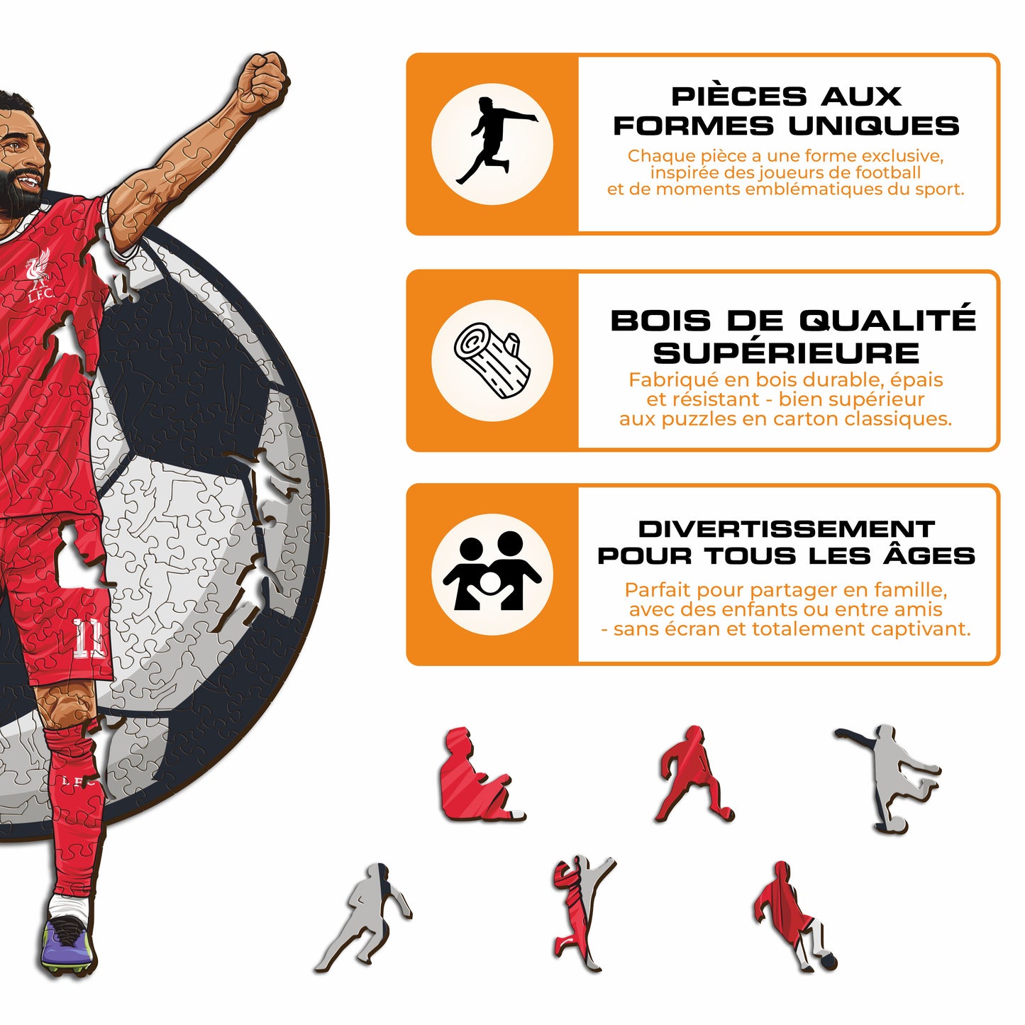 Mohamed Salah - Puzzle en Bois