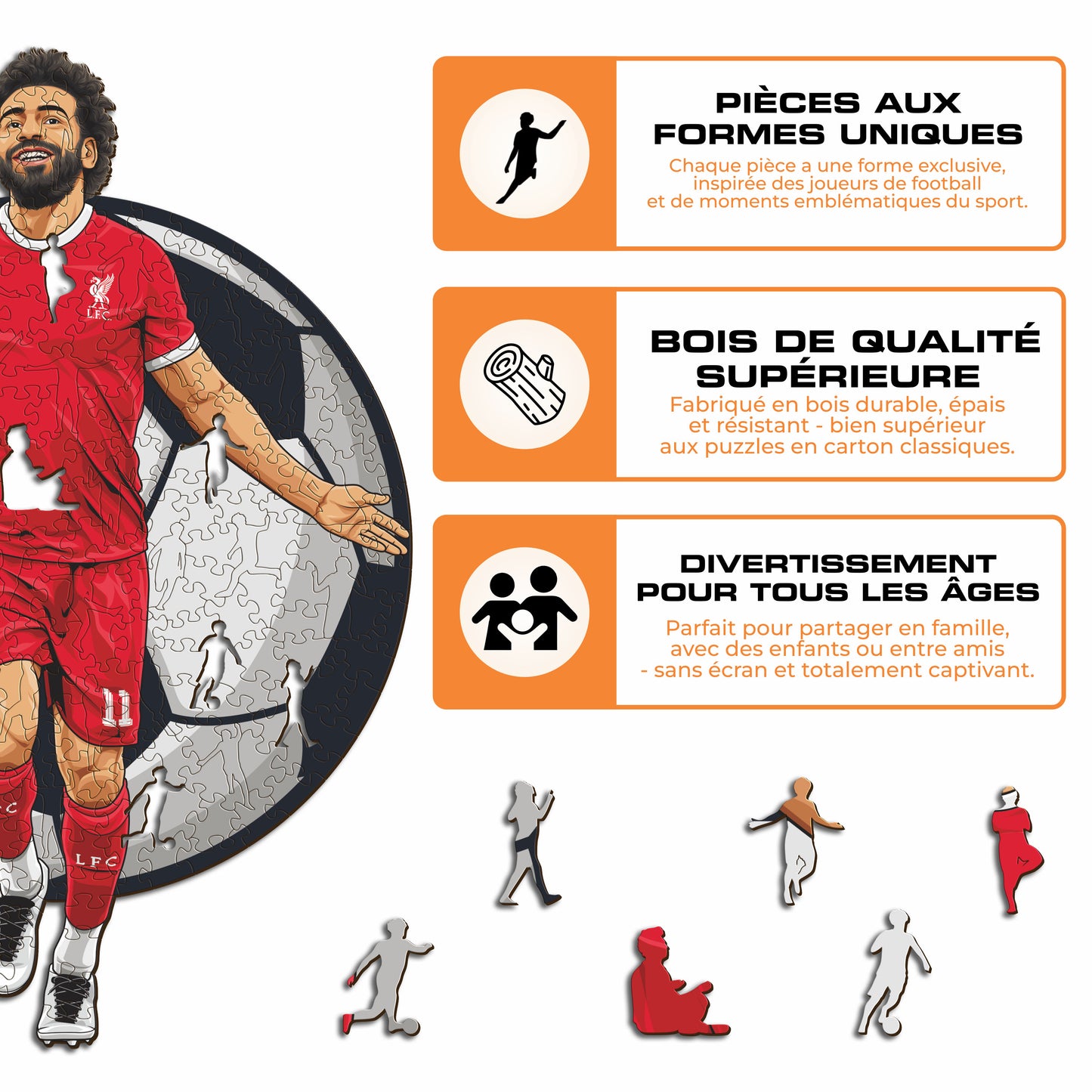 Mohamed Salah - Puzzle en Bois