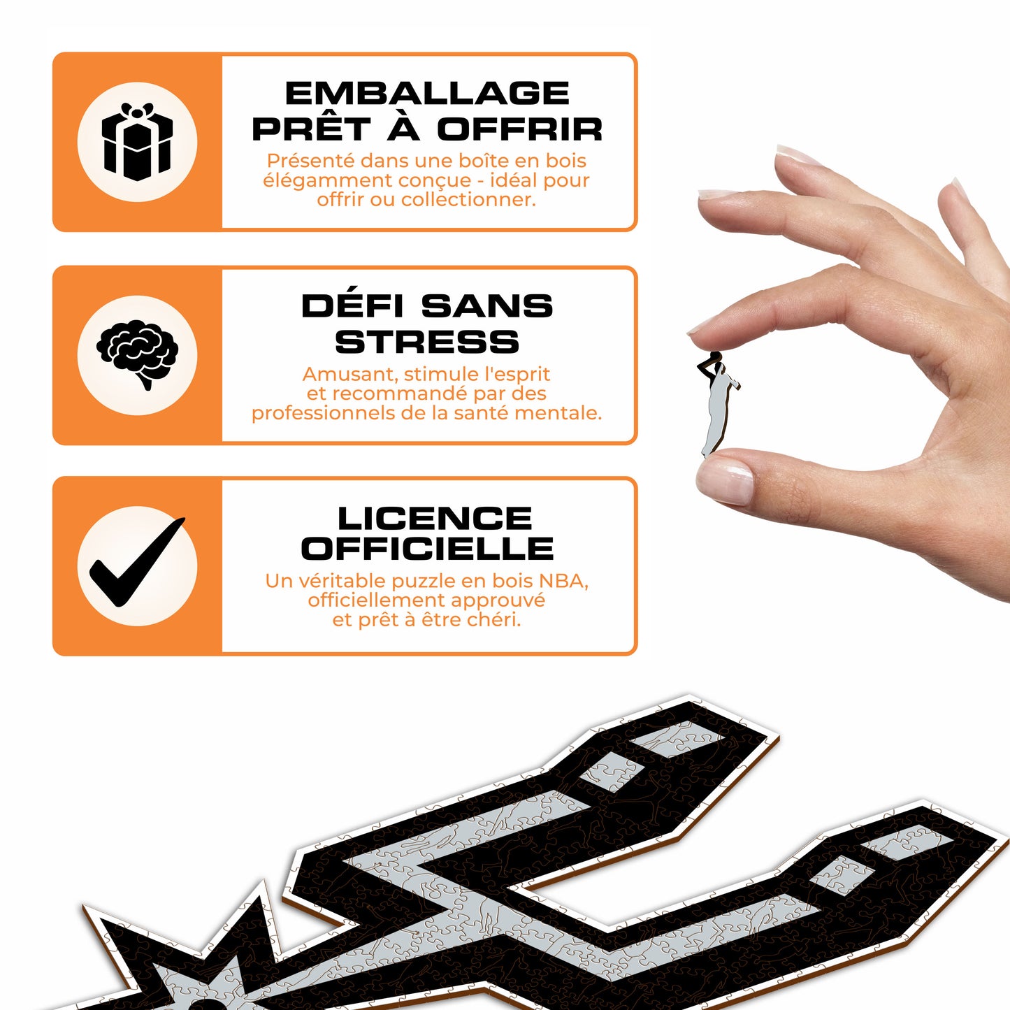 San Antonio Spurs™ - Puzzle en Bois