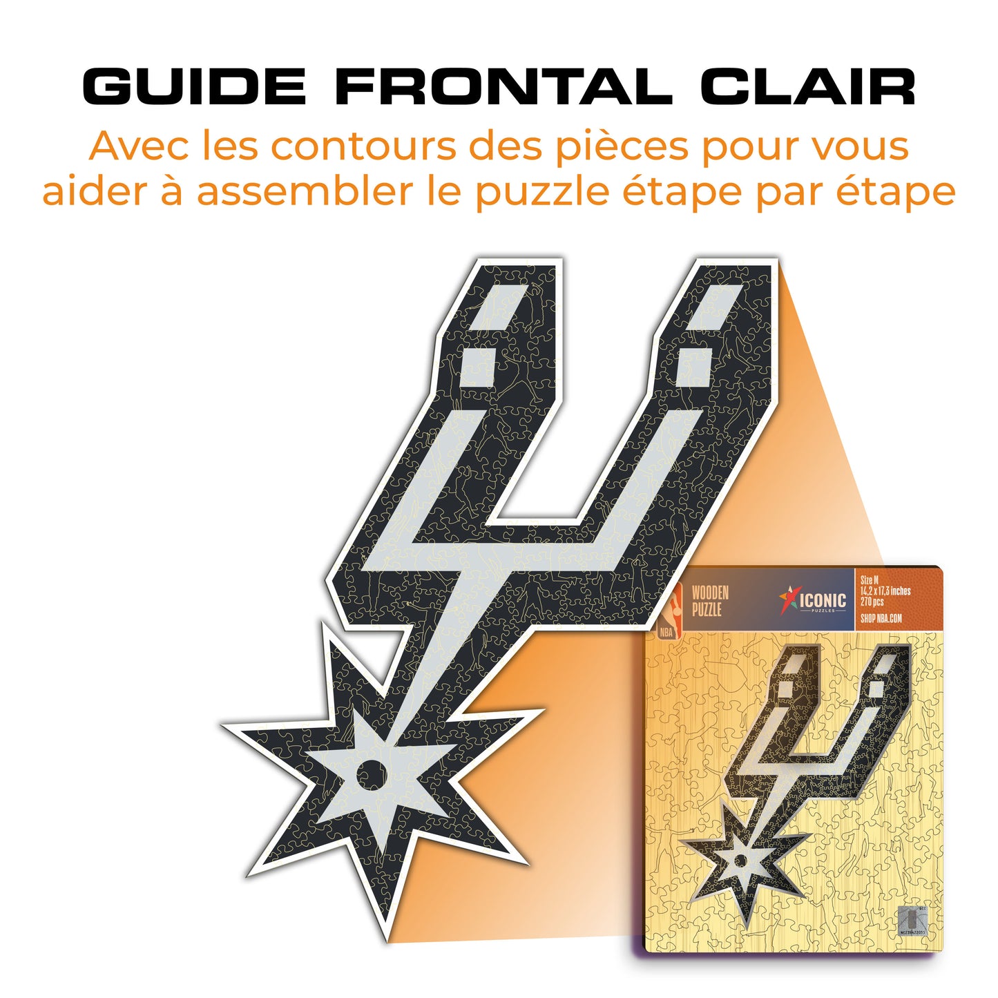 San Antonio Spurs™ - Puzzle en Bois