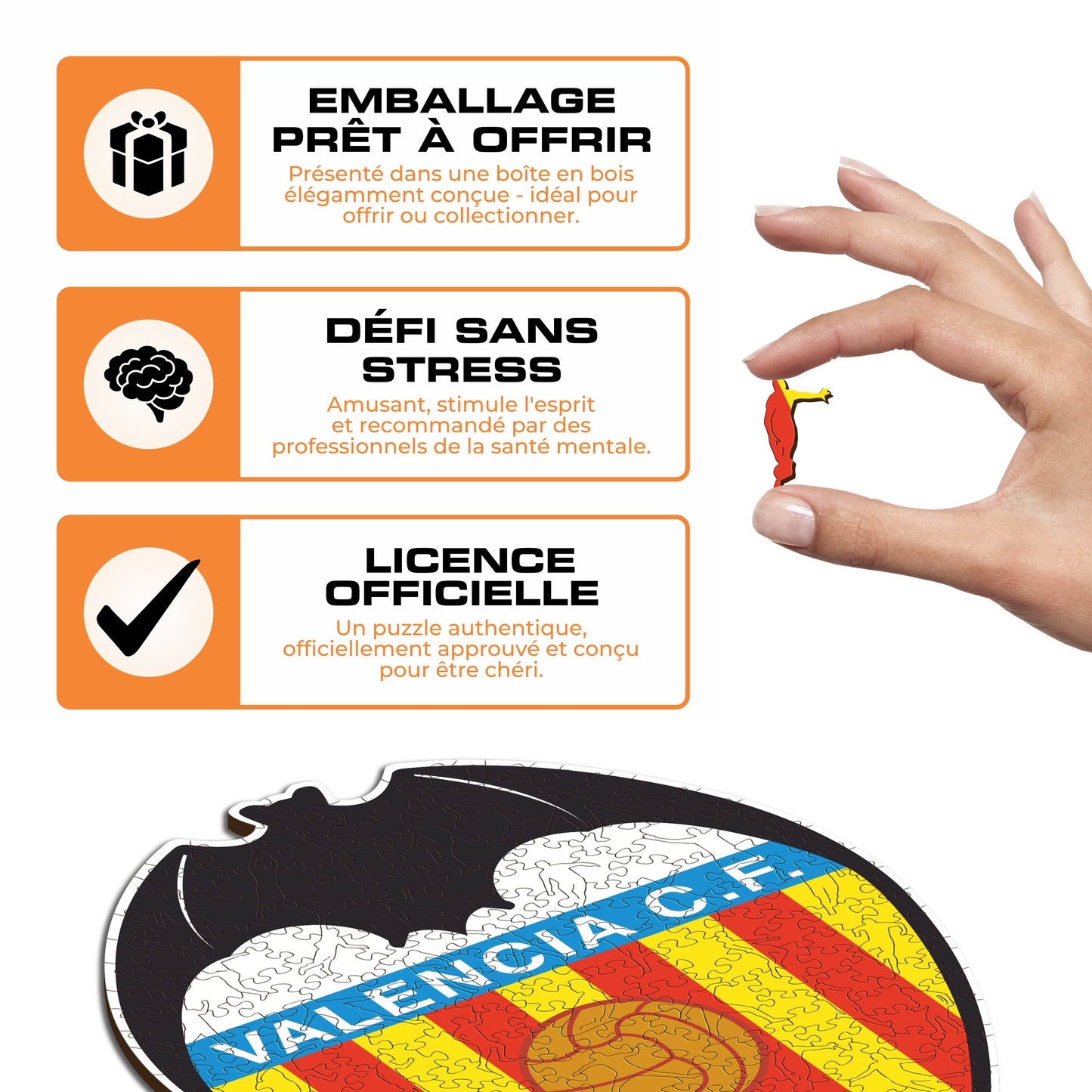 Logo Valencia CF® - Puzzle en Bois