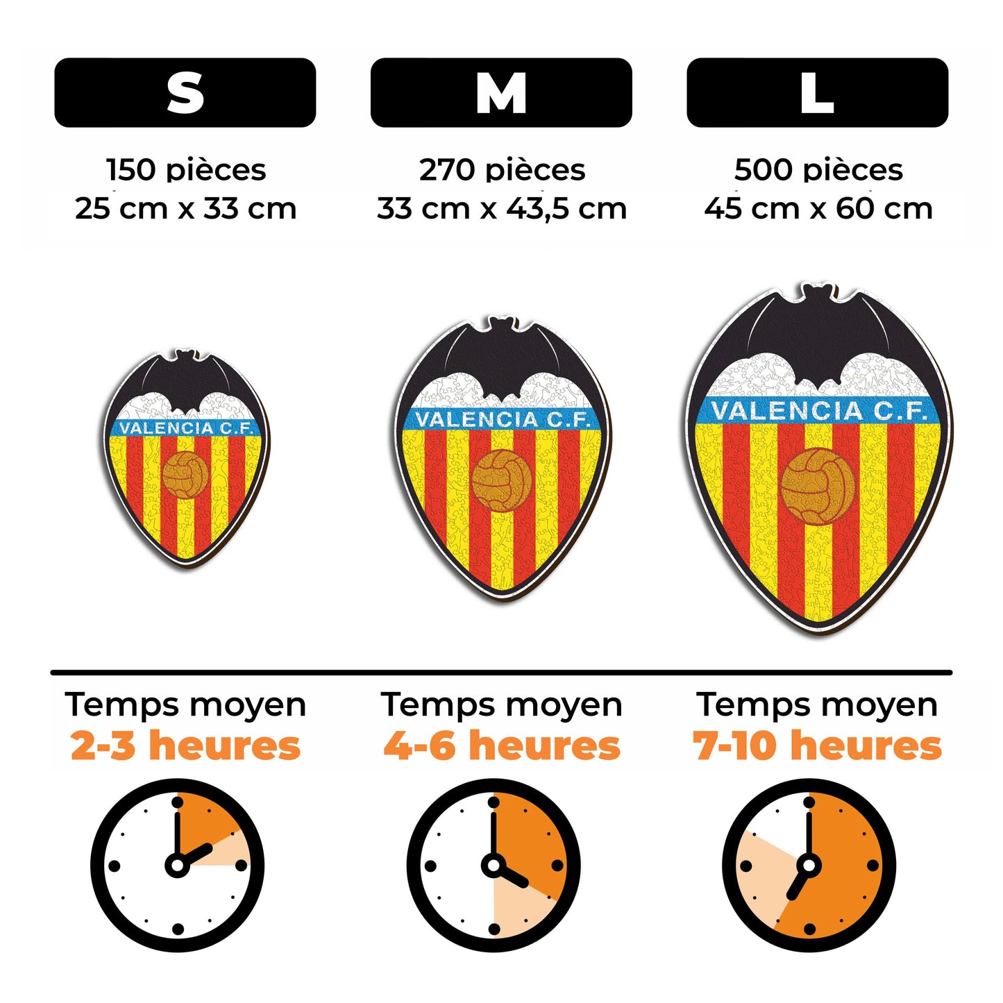 Logo Valencia CF® - Puzzle en Bois
