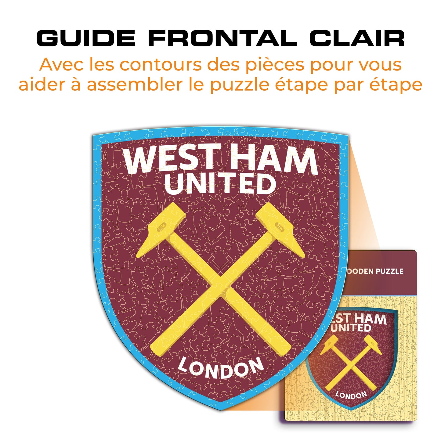 Logo West Ham United FC® - Puzzle en Bois