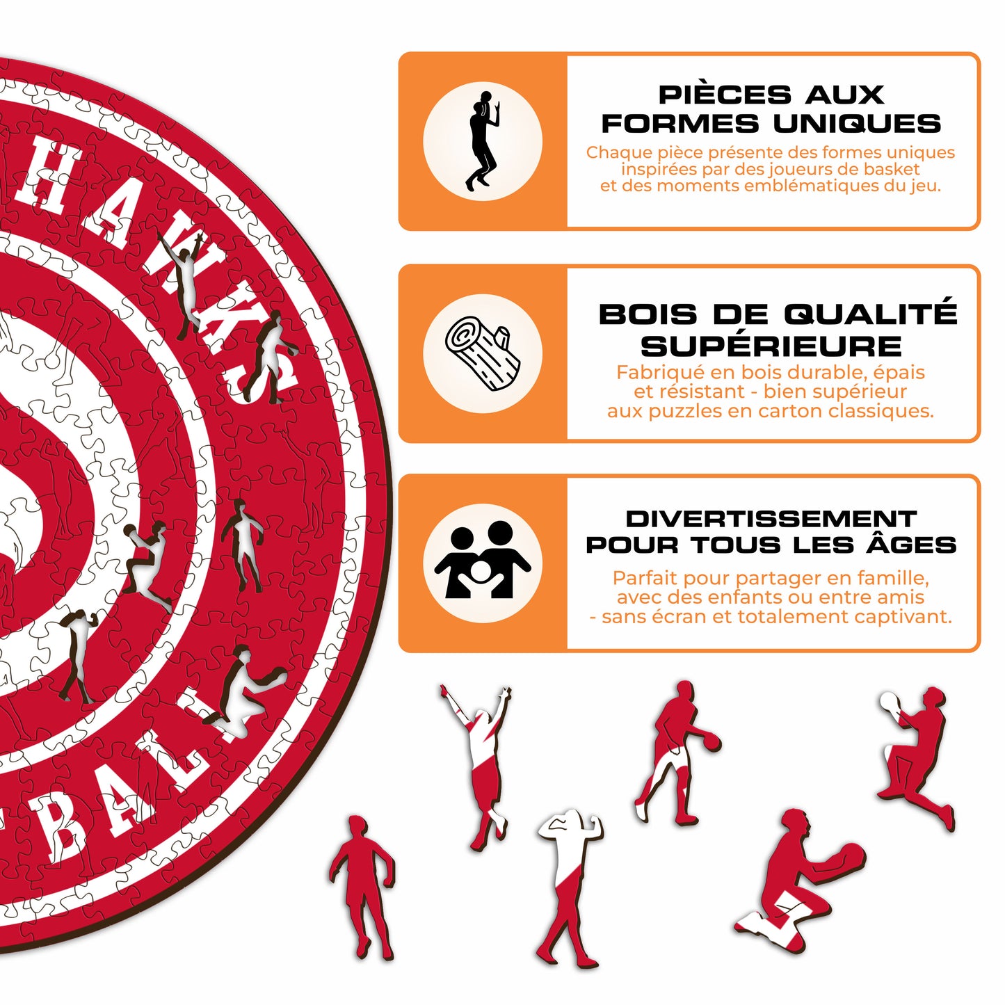 Atlanta Hawks™ - Puzzle en Bois