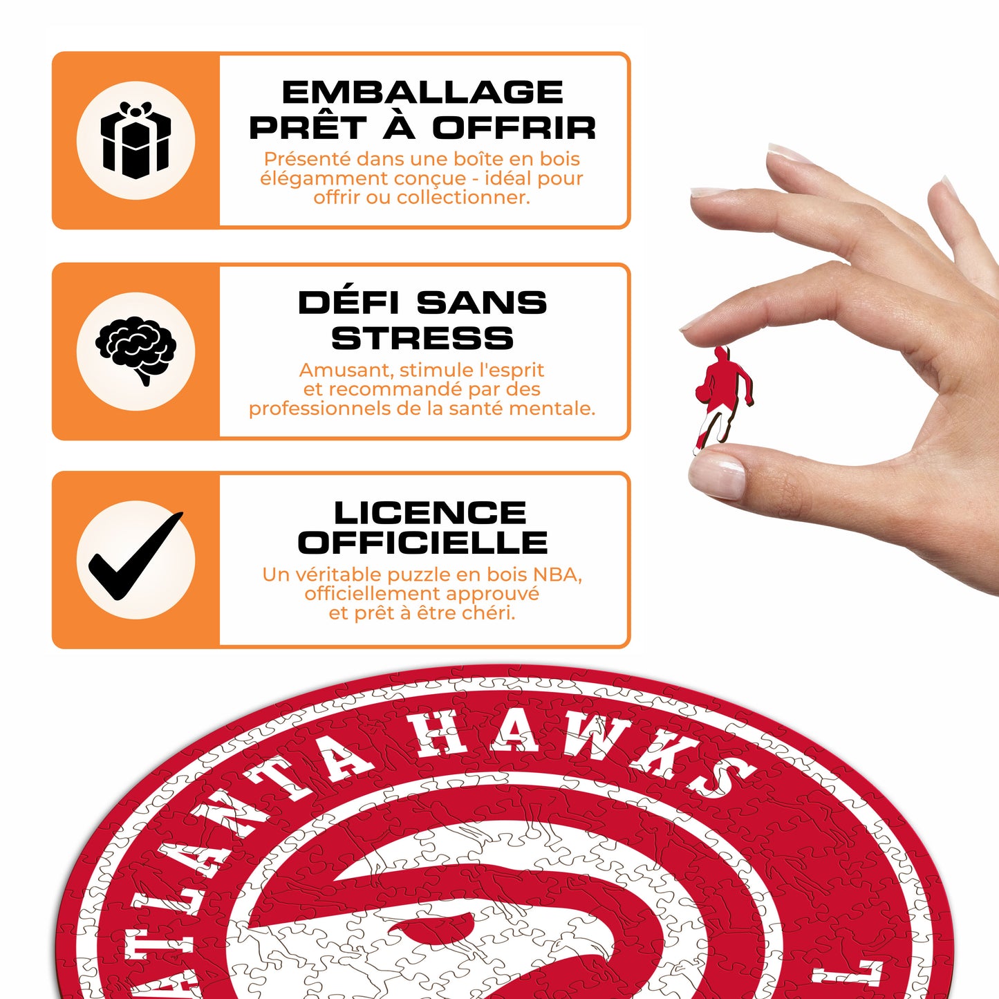 Atlanta Hawks™ - Puzzle en Bois