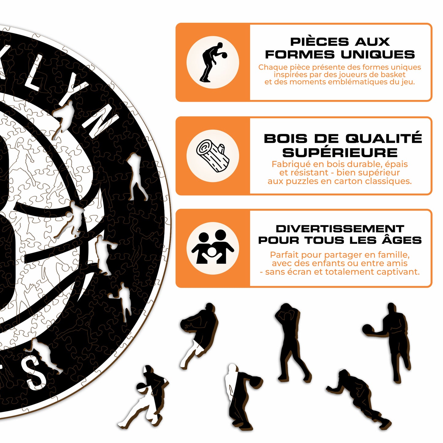 Brooklyn Nets™ - Puzzle en Bois