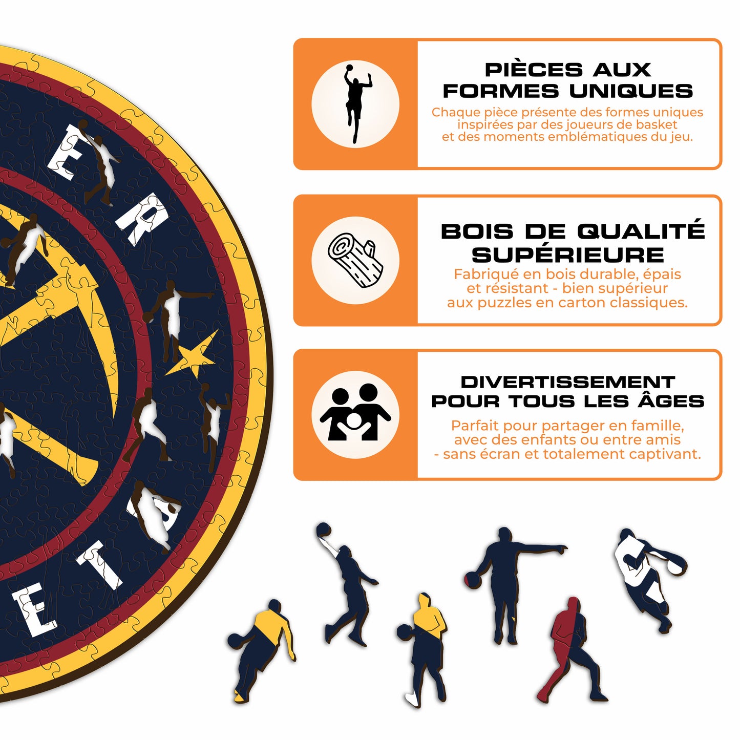 Denver Nuggets™ - Puzzle en Bois