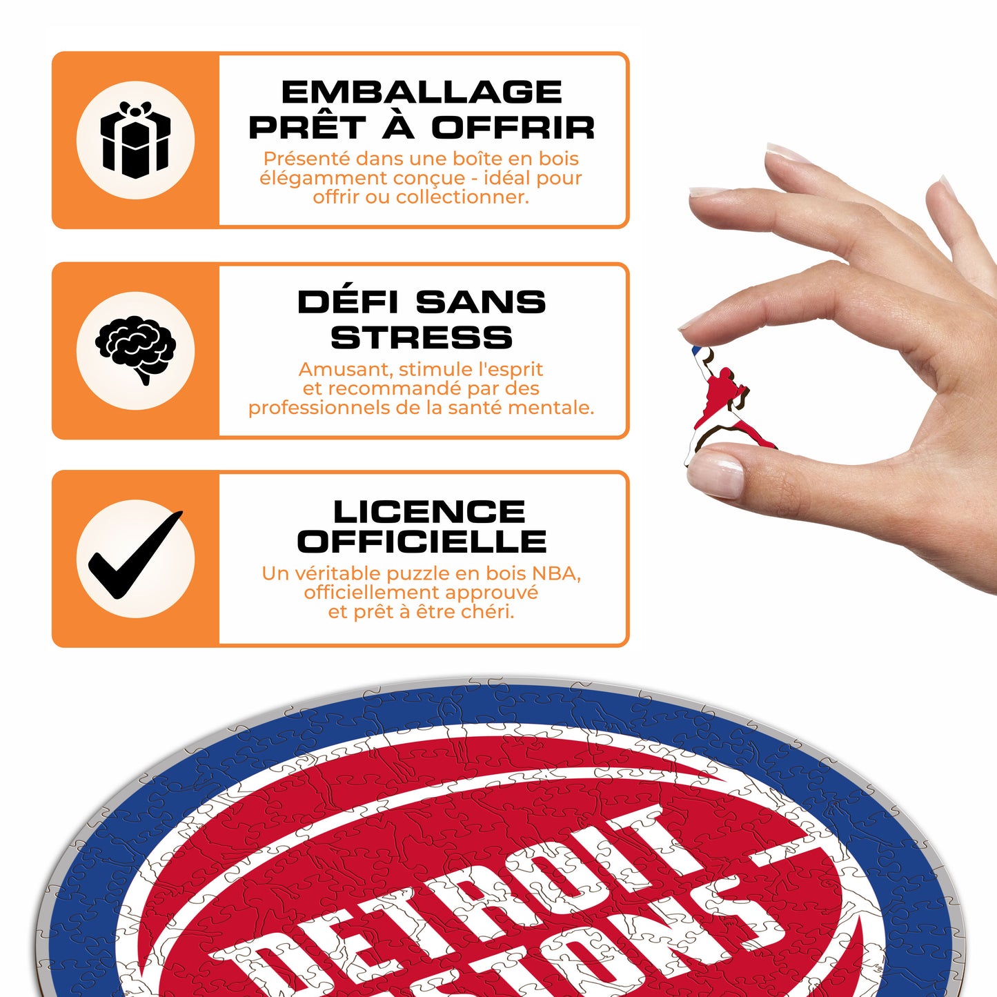 Detroit Pistons™ - Puzzle en Bois