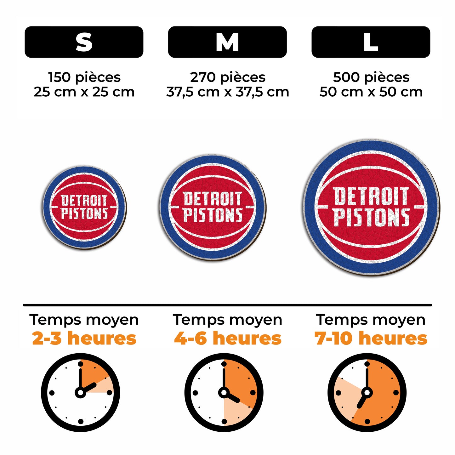Detroit Pistons™ - Puzzle en Bois