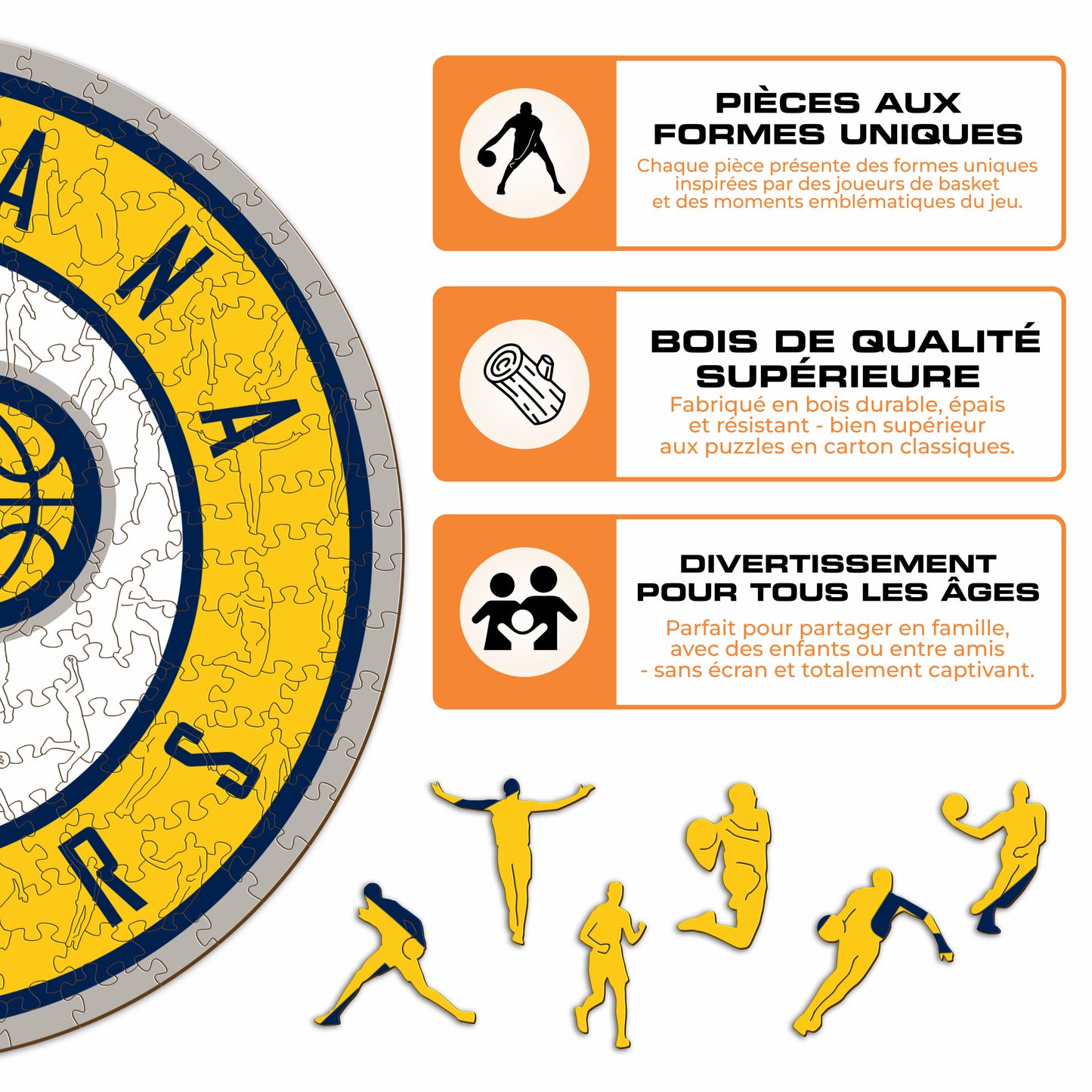 Indiana Pacers™ - Puzzle en Bois