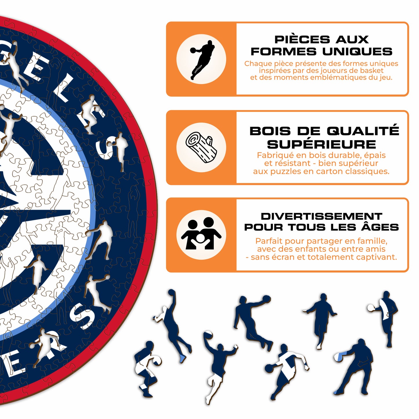 Los Angeles Clippers™ - Puzzle en Bois