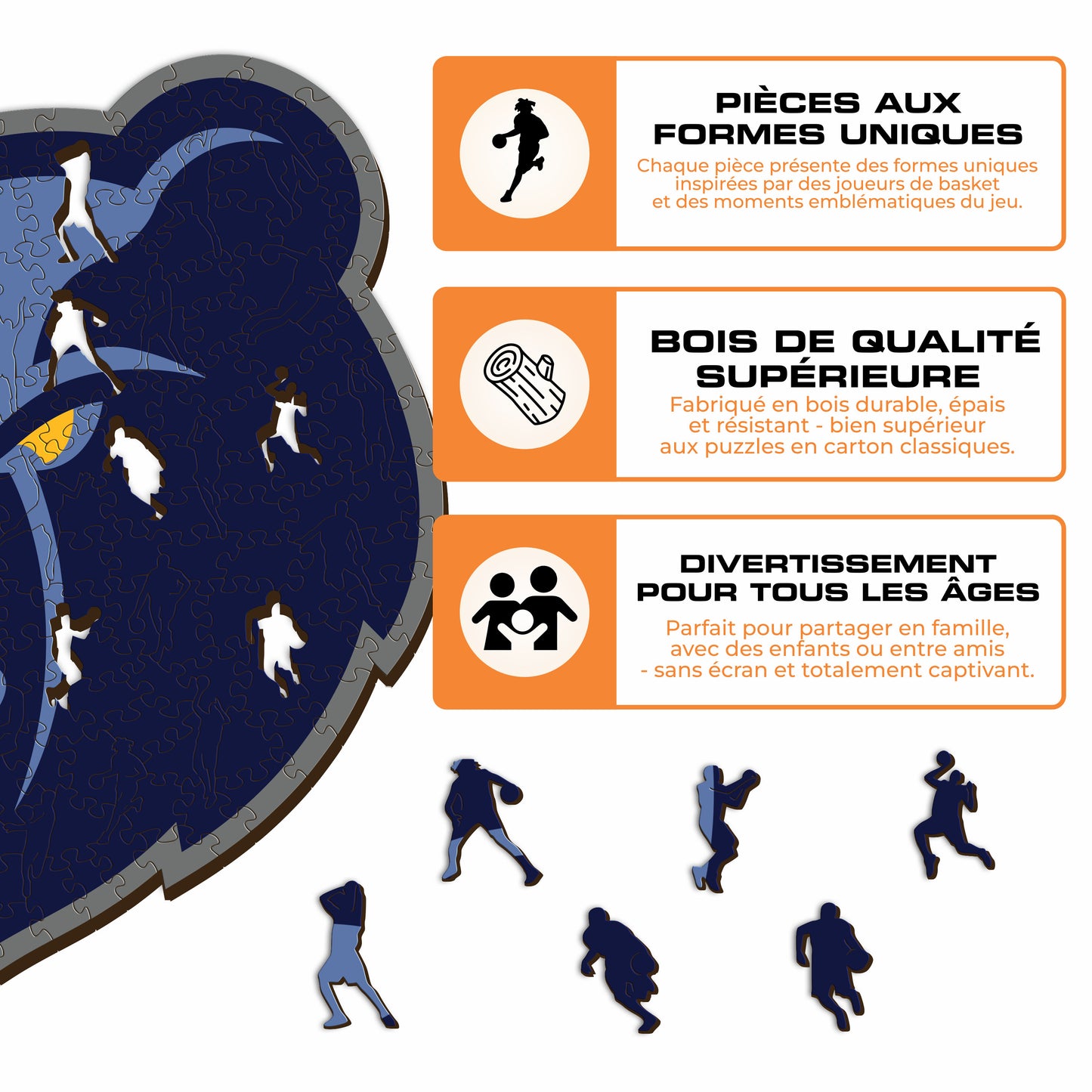 Memphis Grizzlies™ - Puzzle en Bois