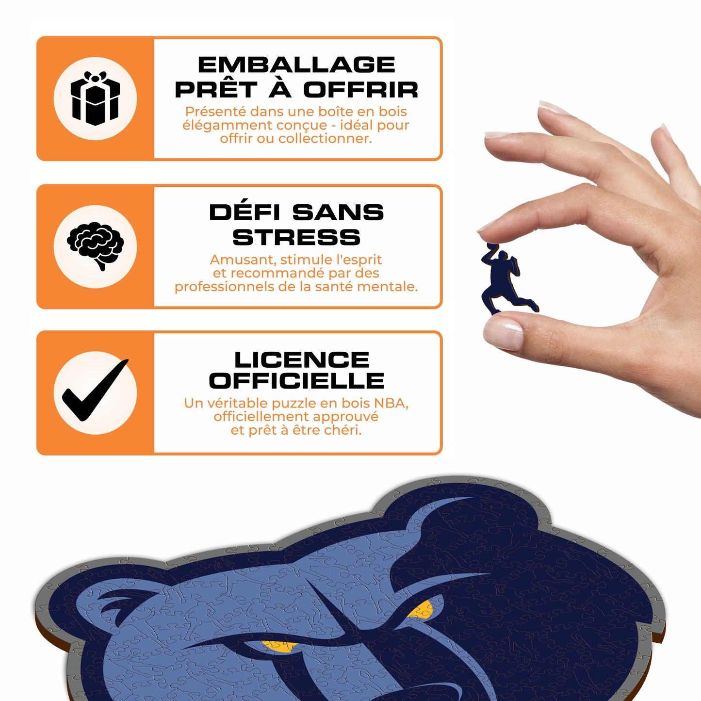 Memphis Grizzlies™ - Puzzle en Bois