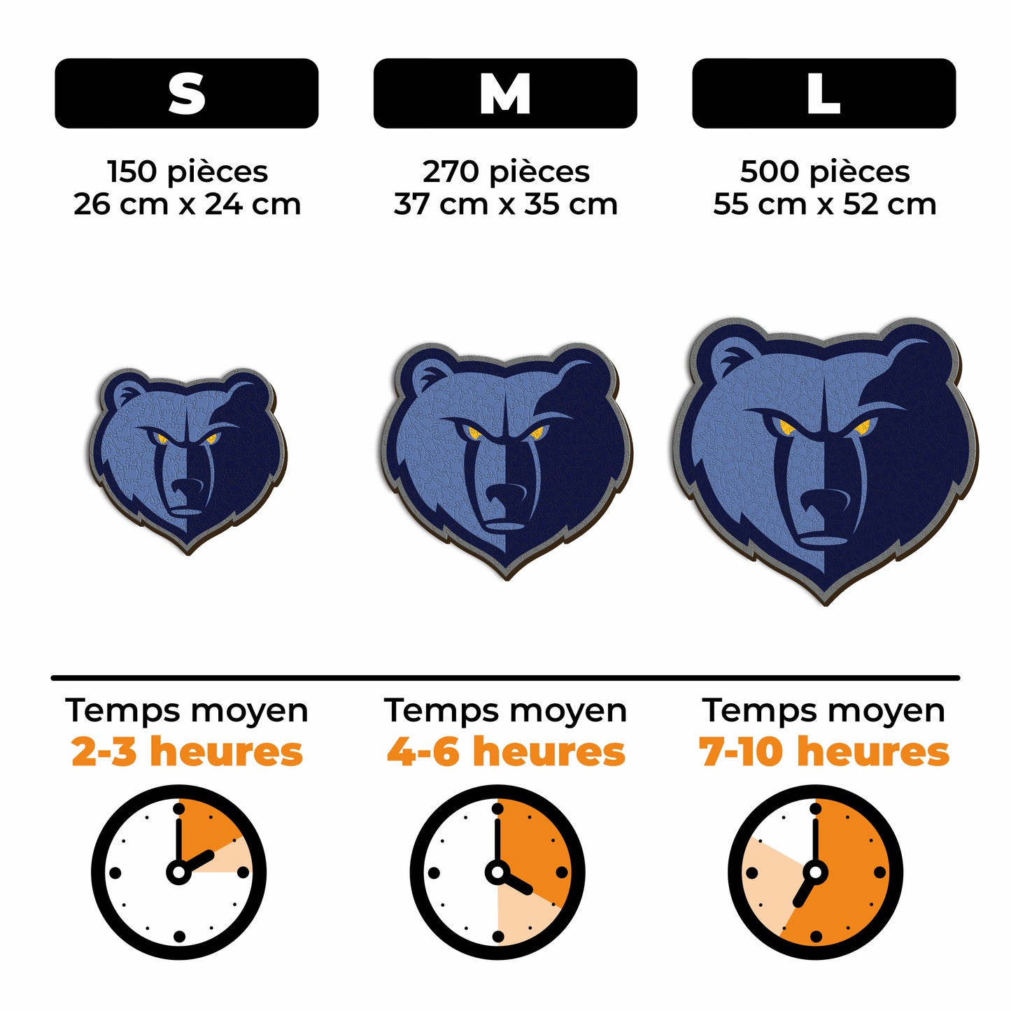 Memphis Grizzlies™ - Puzzle en Bois