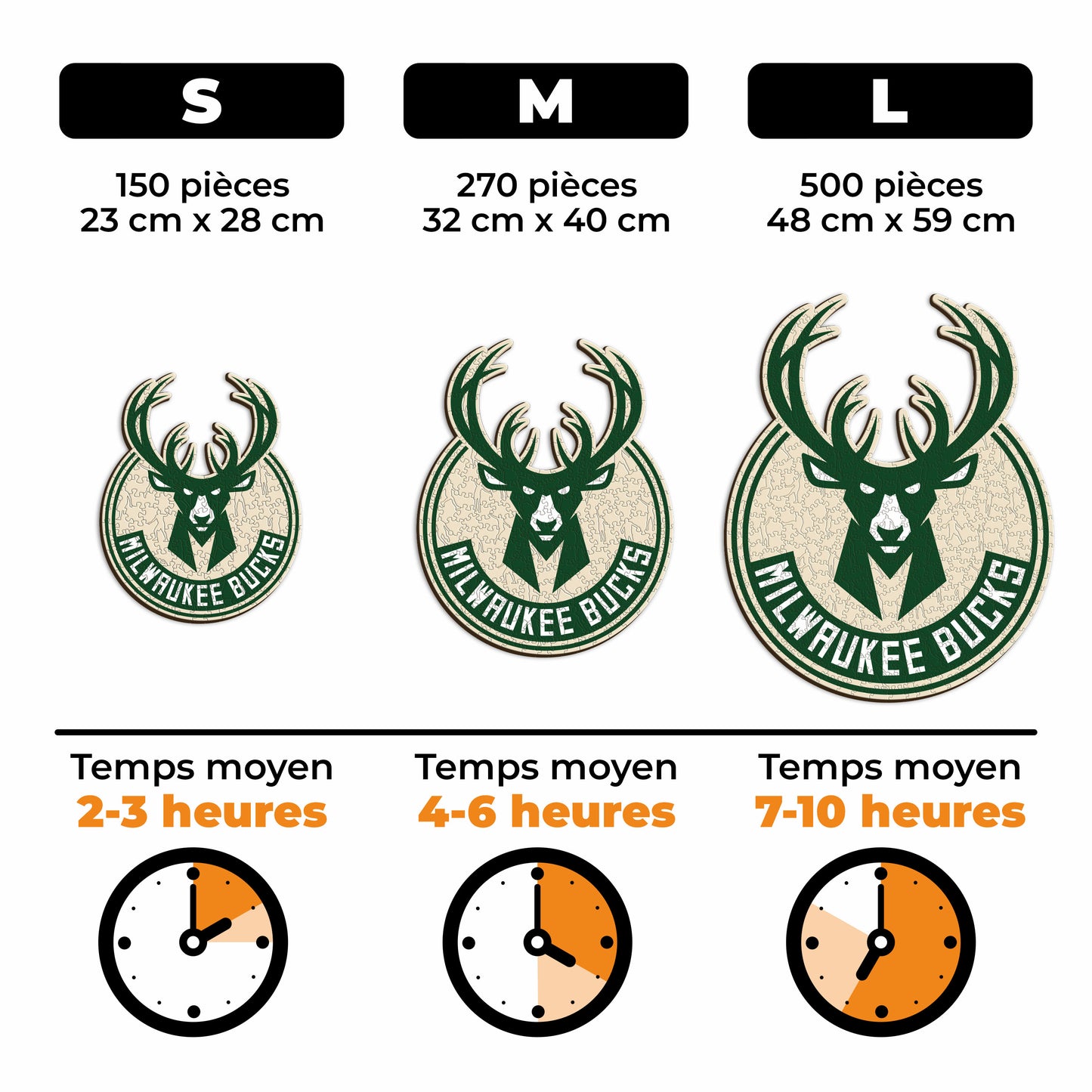 Milwaukee Bucks™ - Puzzle en Bois