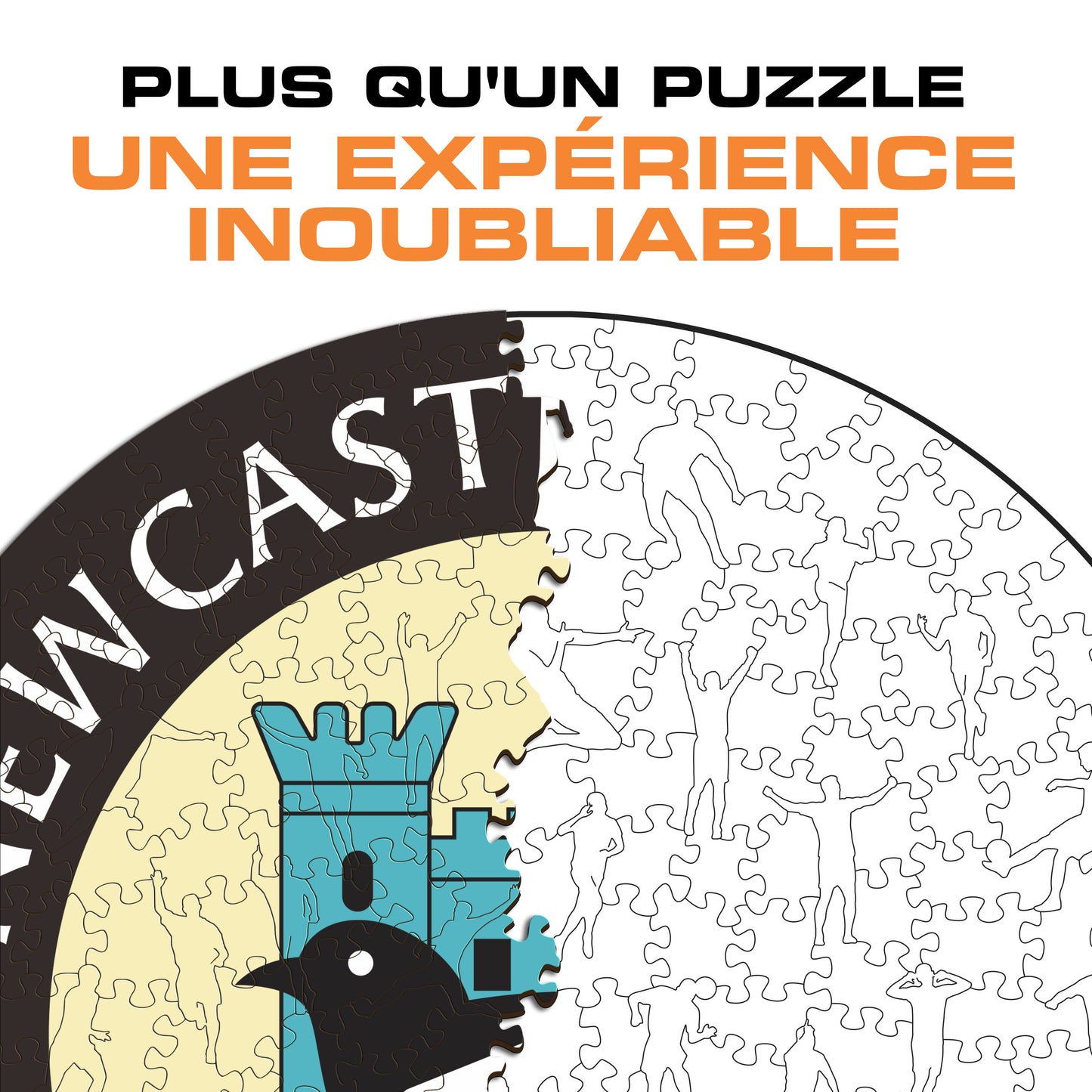 Retro Logo Newcastle United FC® - Puzzle en Bois