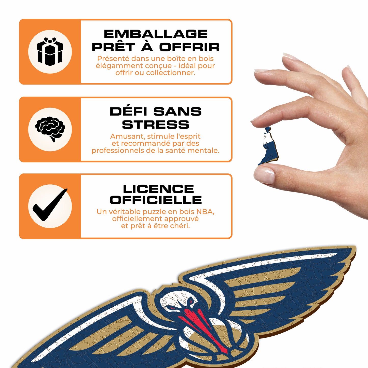 New Orleans Pelicans™ - Puzzle en Bois