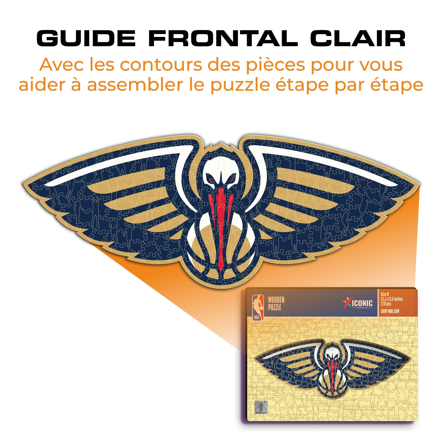New Orleans Pelicans™ - Puzzle en Bois